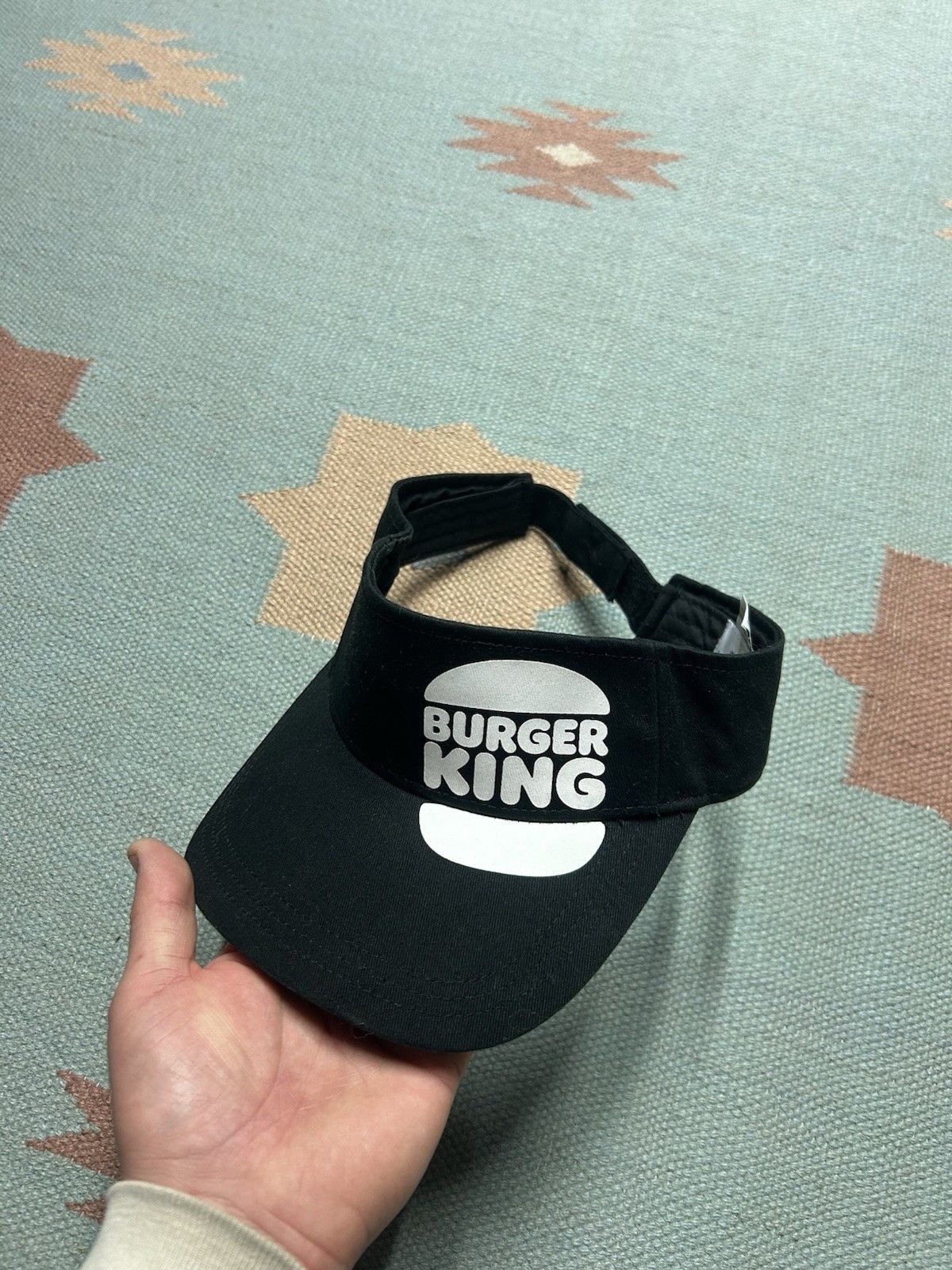 Vintage Burger King visor hat employee uniform crew logo strapback Size ONE SIZE - 1 Thumbnail
