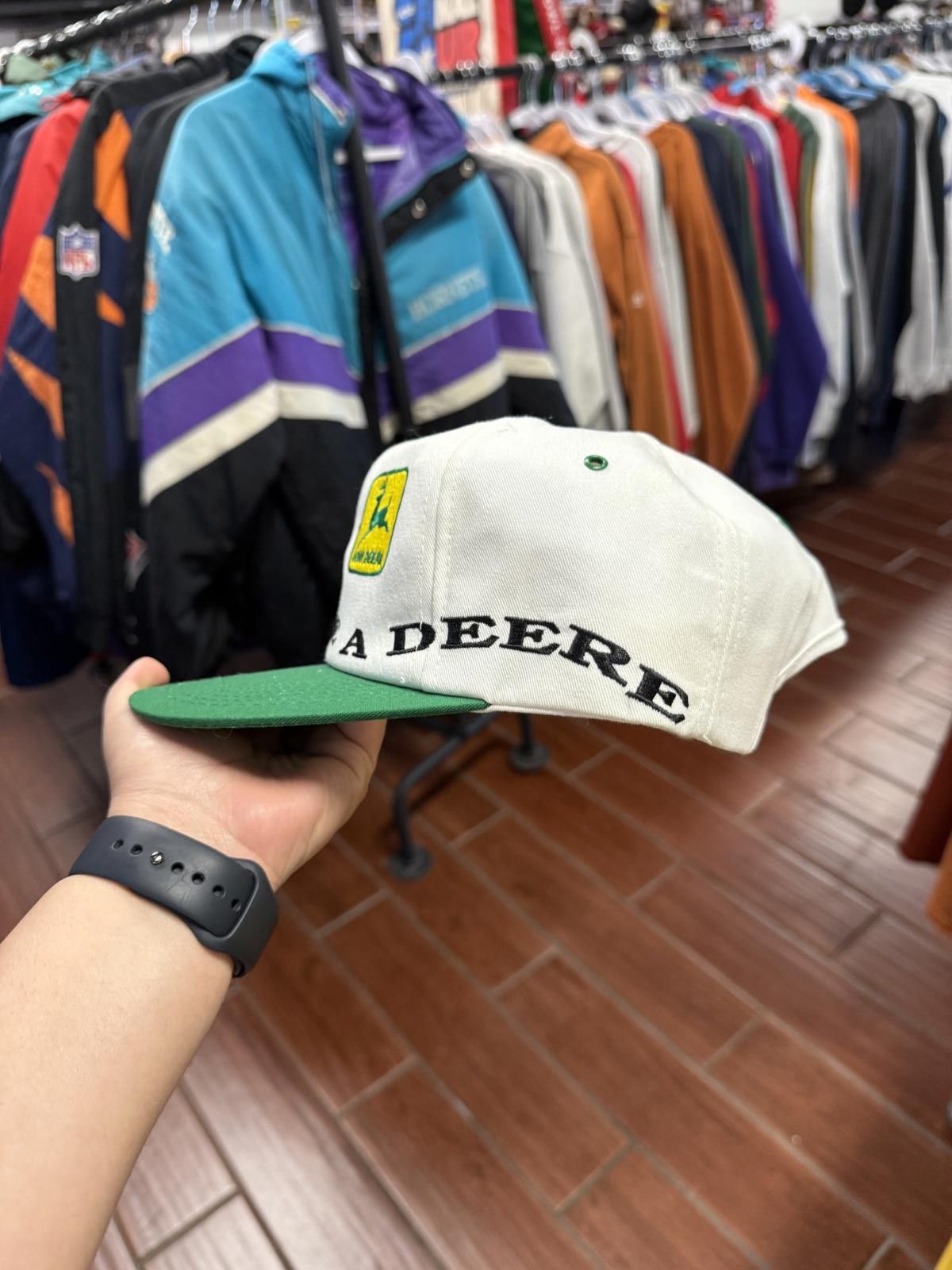 Designer 90's Vintage John Deere Snapback Hat Size ONE SIZE - 2 Thumbnail