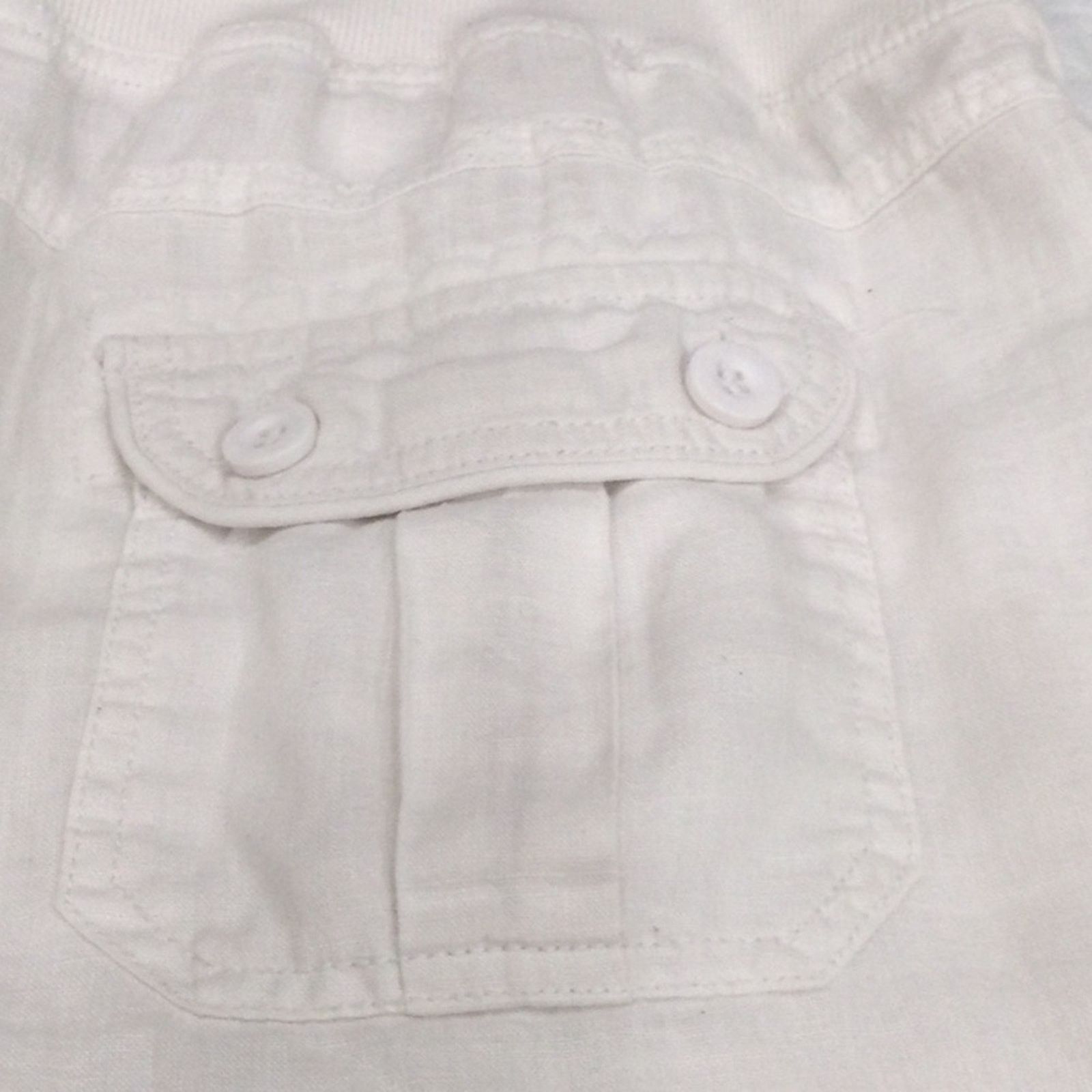 Calvin Klein CK Calvin Klein White Linen Side/Back Pockets Shorts L Size 32" / US 10 / IT 46 - 7 Thumbnail