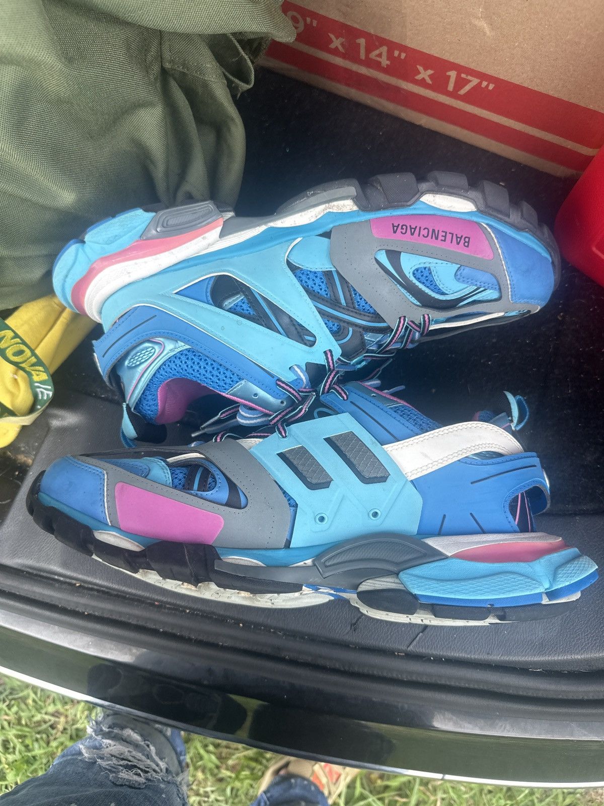 Blue pink balenciaga sz 45