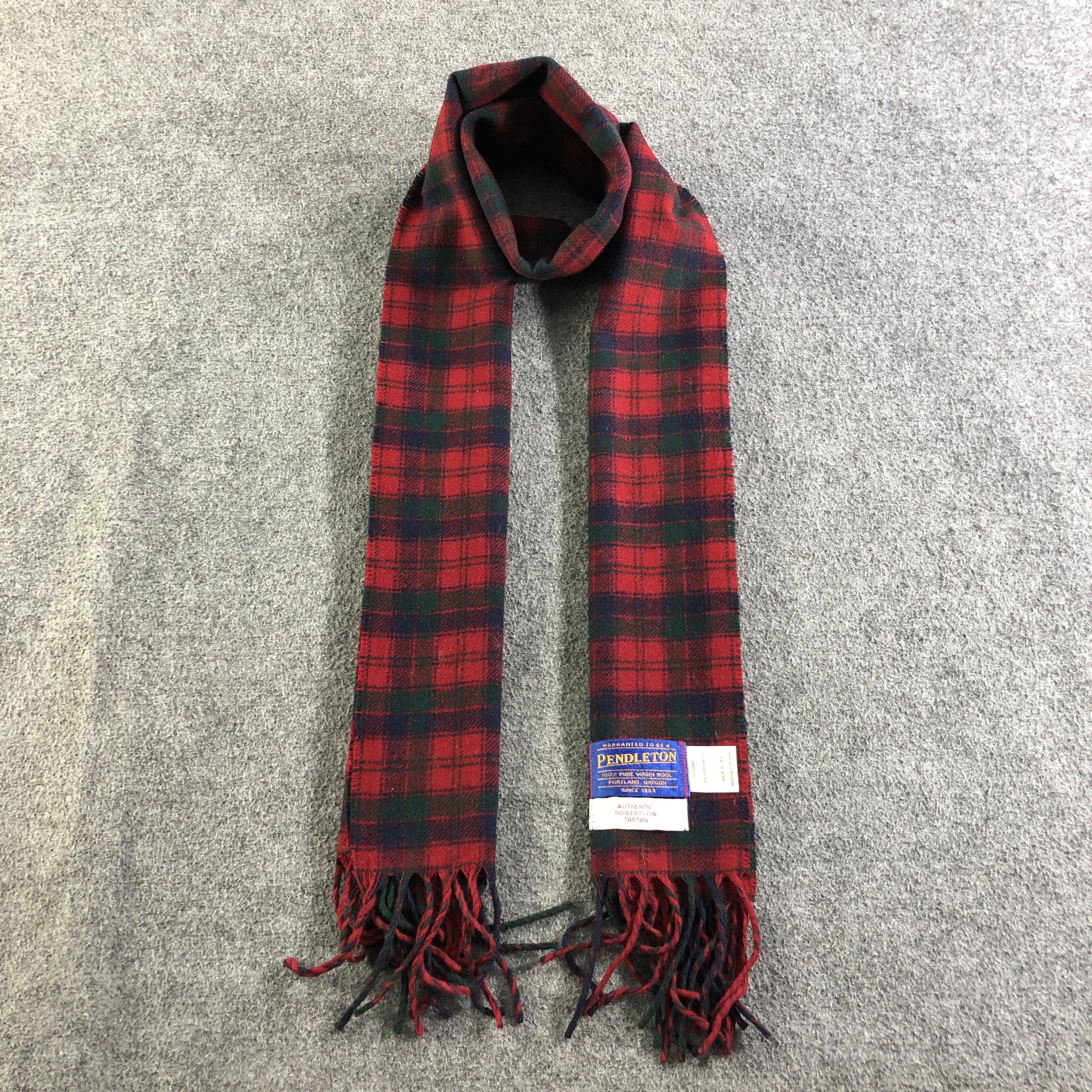 Pendleton Tartan Wool Scarf Muffler V1955