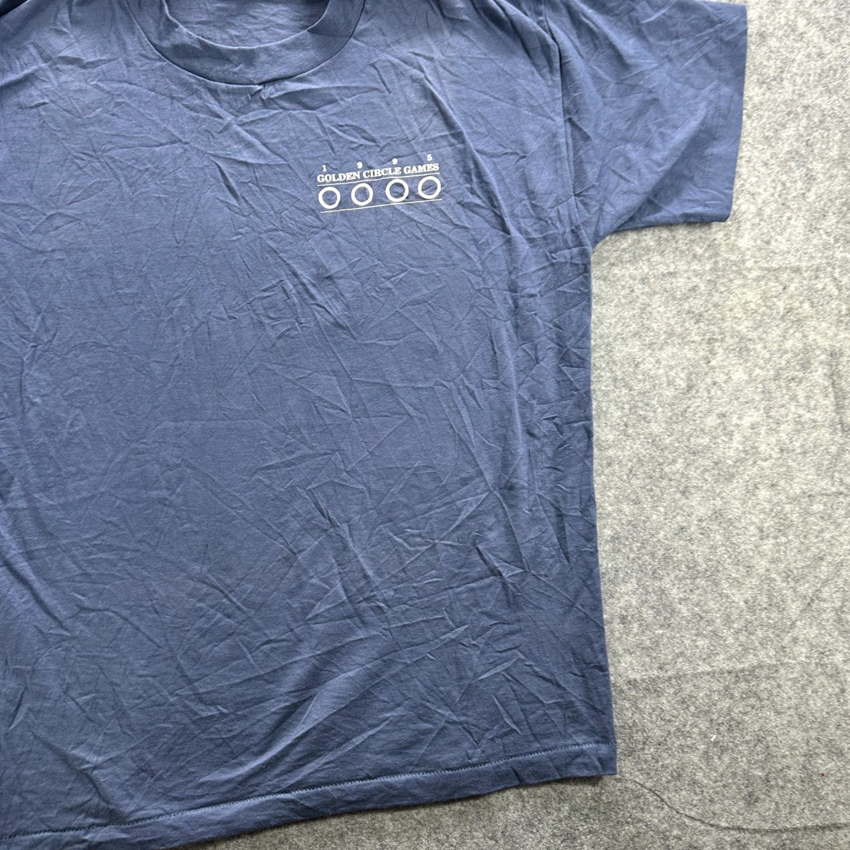 Fruit Of The Loom VINTAGE Blue Cross Blue Shield Shirt Mens Large Blue Golden Circle Games Tee 90s Size US L / EU 52-54 / 3 - 3 Thumbnail