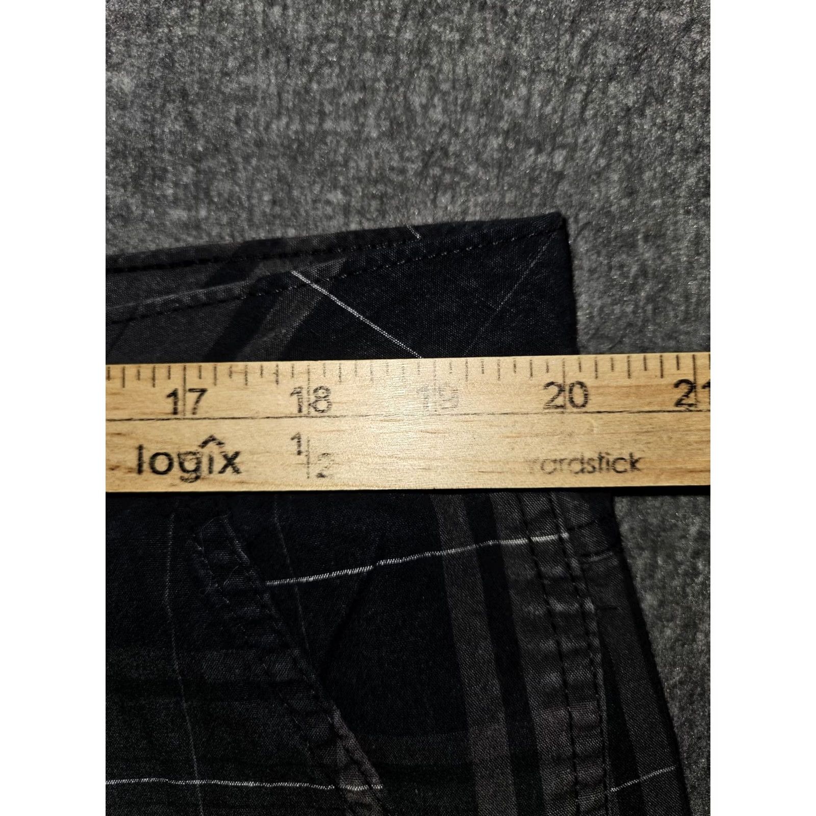 Wrangler Wrangler Cargo Shorts Mens 40 Gray Plaid 100% Cotton Utility Pockets Casual Size US 40 / EU 56 - 3 Thumbnail