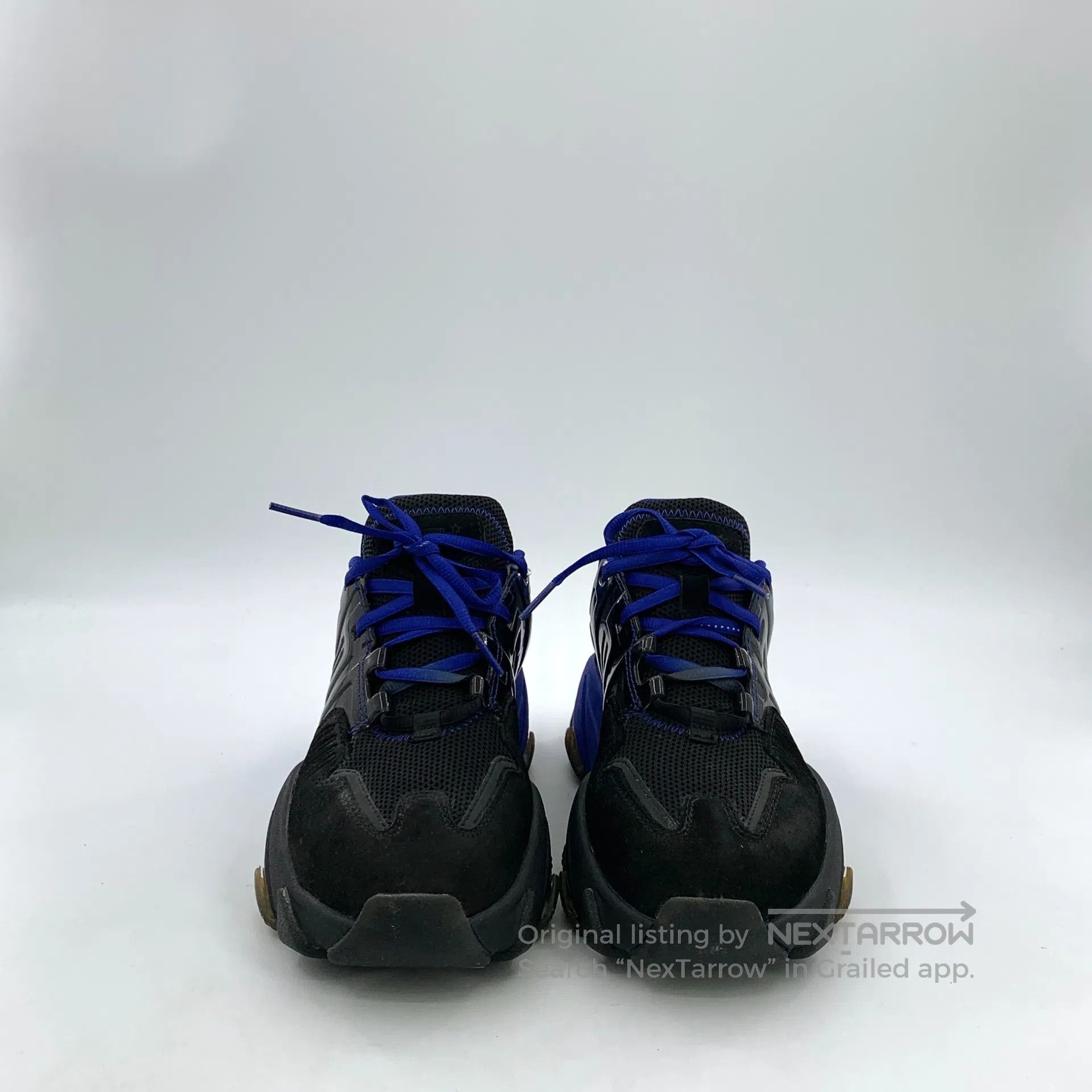 ASH Ash Blue and Black Contrast Color Laced Casual Flat Dad Sh Size US 5 / EU 37 - 3 Thumbnail