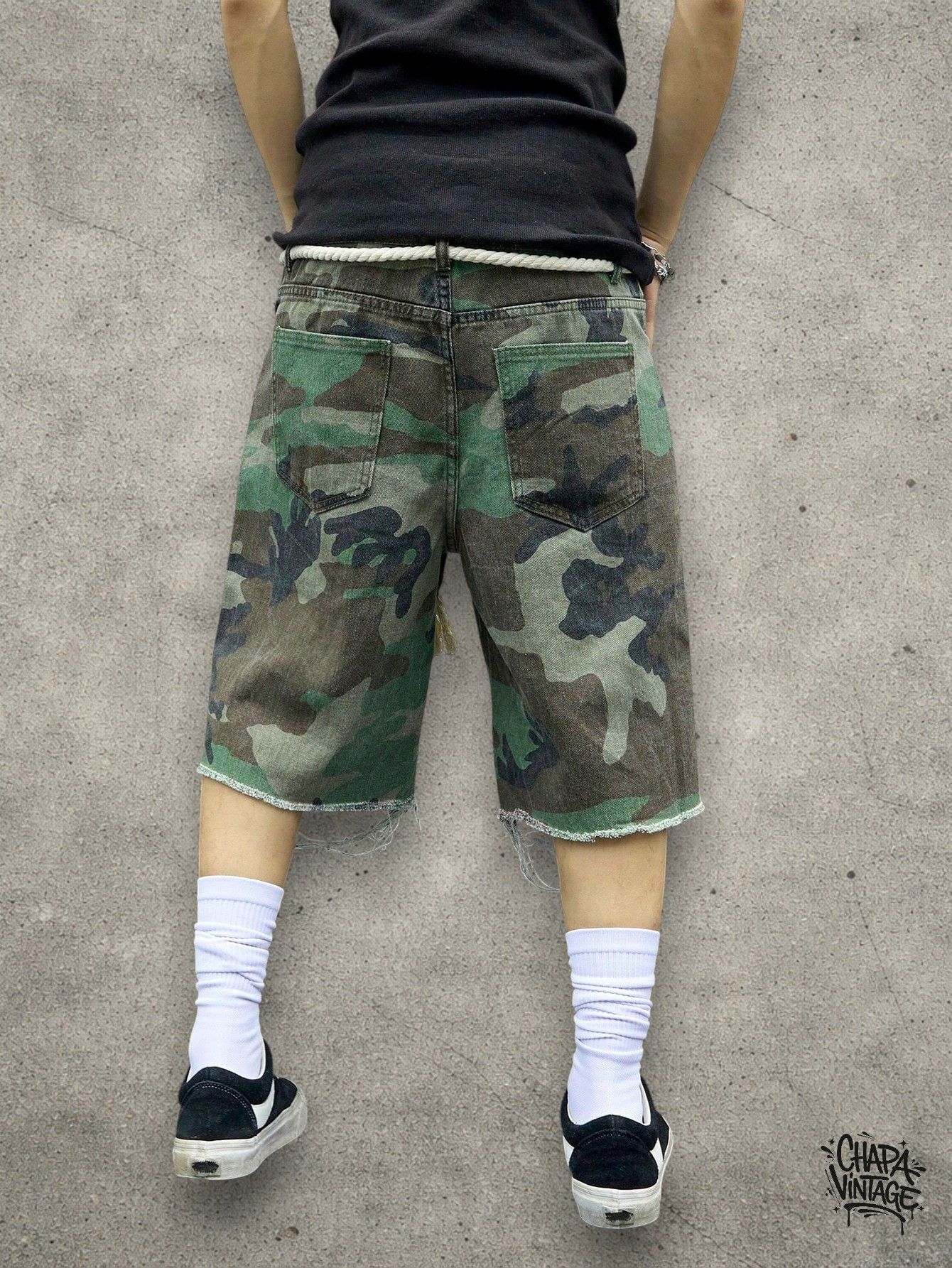 Japanese Brand Camo distressed jorts Size US 32 / EU 48 - 4 Thumbnail