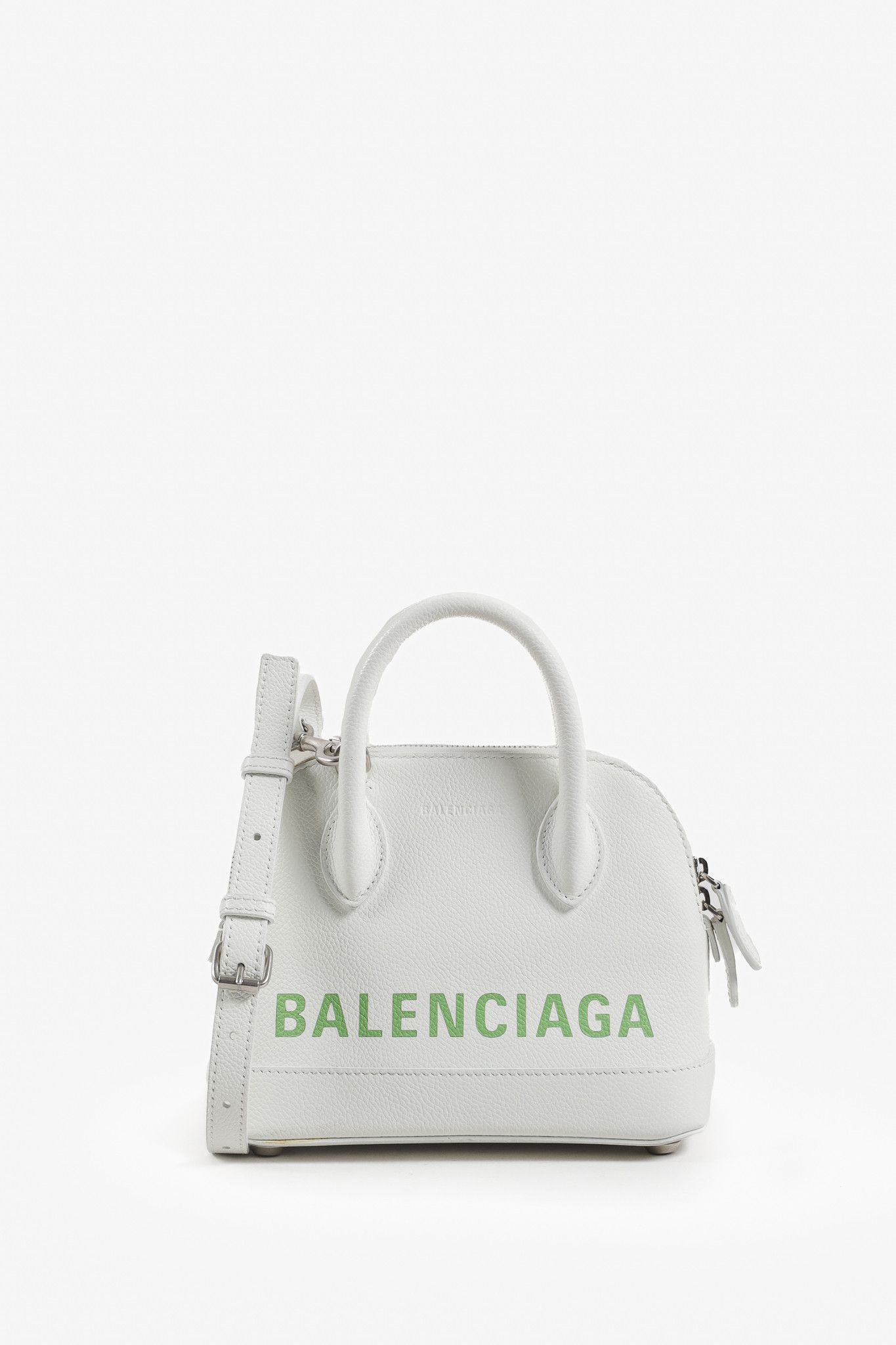 image of Balenciaga White Ville Top Handle Handbag, Women's