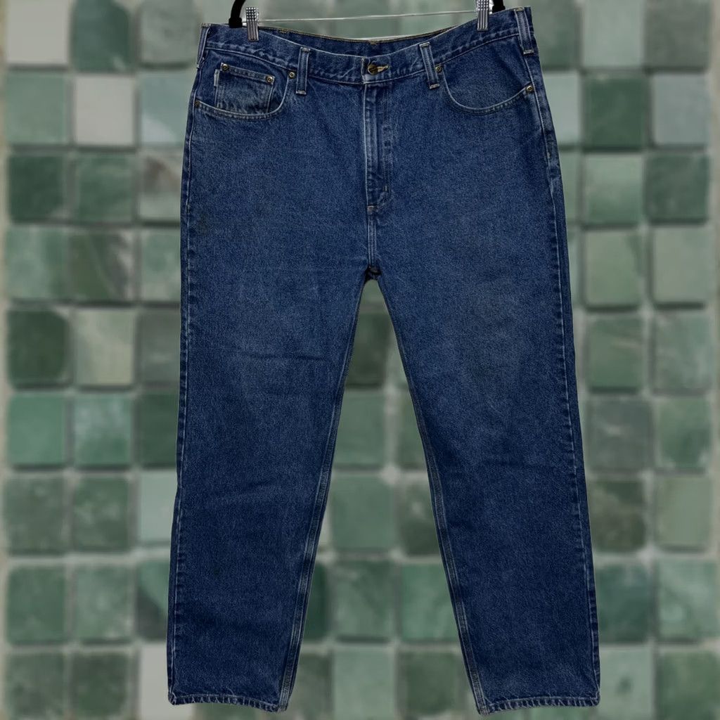 Carhartt Carhartt Jeans Denim Blue 100% Cotton Relaxed Fit 40x34 Men’s Regular Size 40 Blue Straight Jeans Mens Size US 40 / EU 56 - 1 Thumbnail