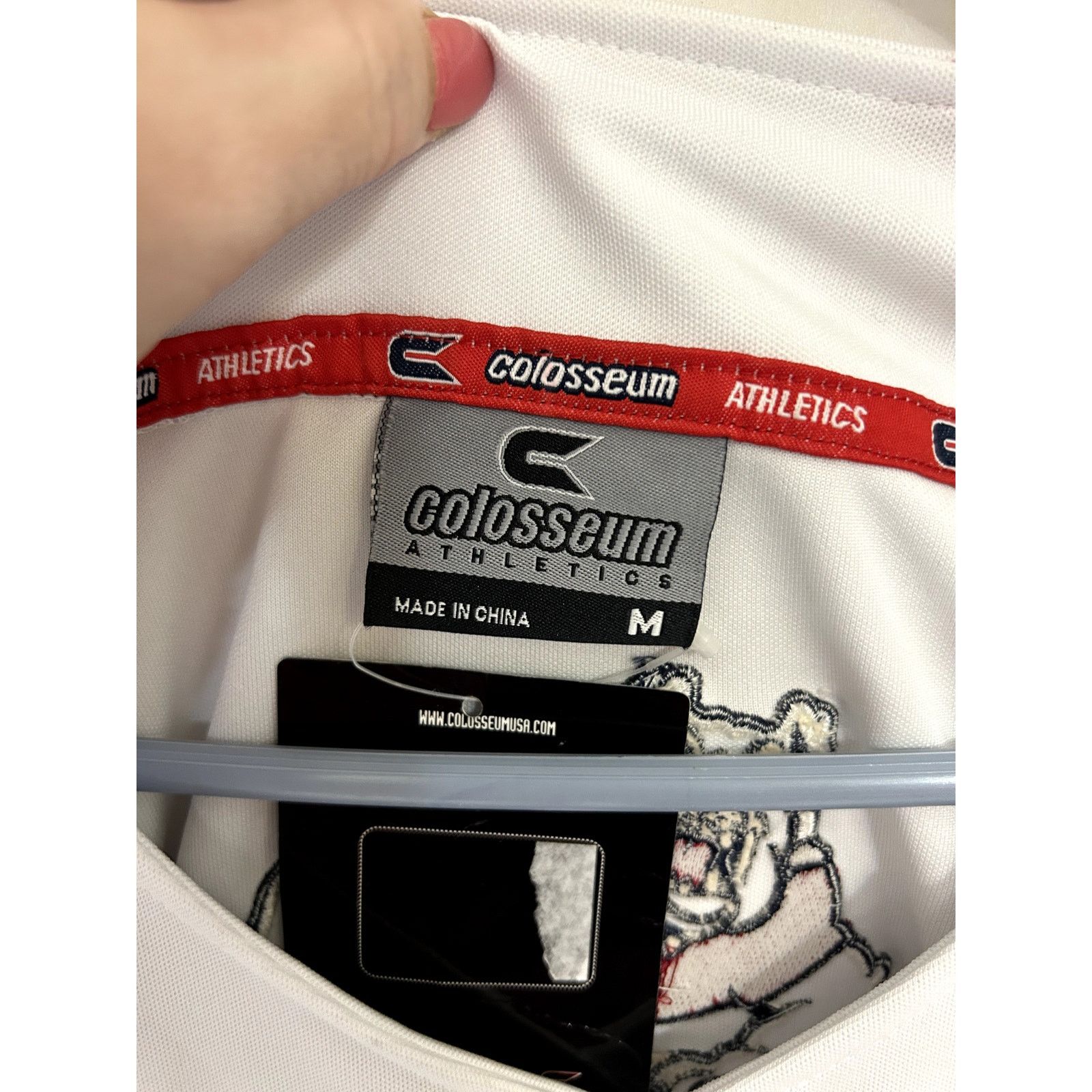Colosseum Athletics Fresno State Bulldogs White Red Sleeves Hockey Jersey size M Size US M / EU 48-50 / 2 - 2 Thumbnail