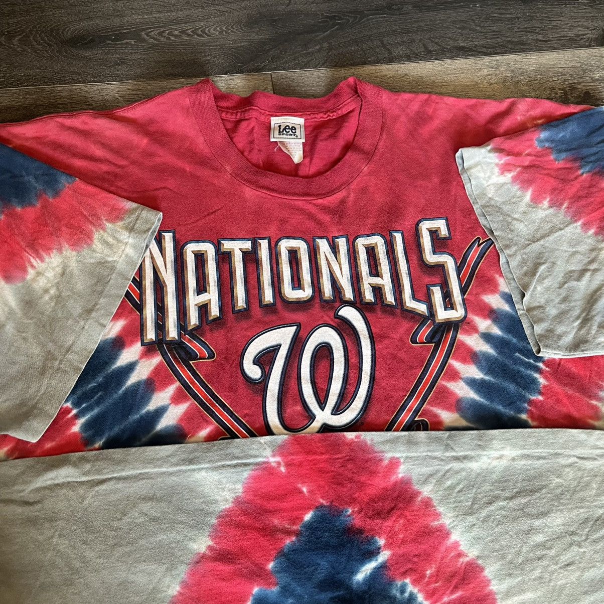 MLB Vintage Lee MLB Washington Nationals Tie Dye Graphic T Shirt Size US XXL / EU 58 / 5 - 8 Thumbnail