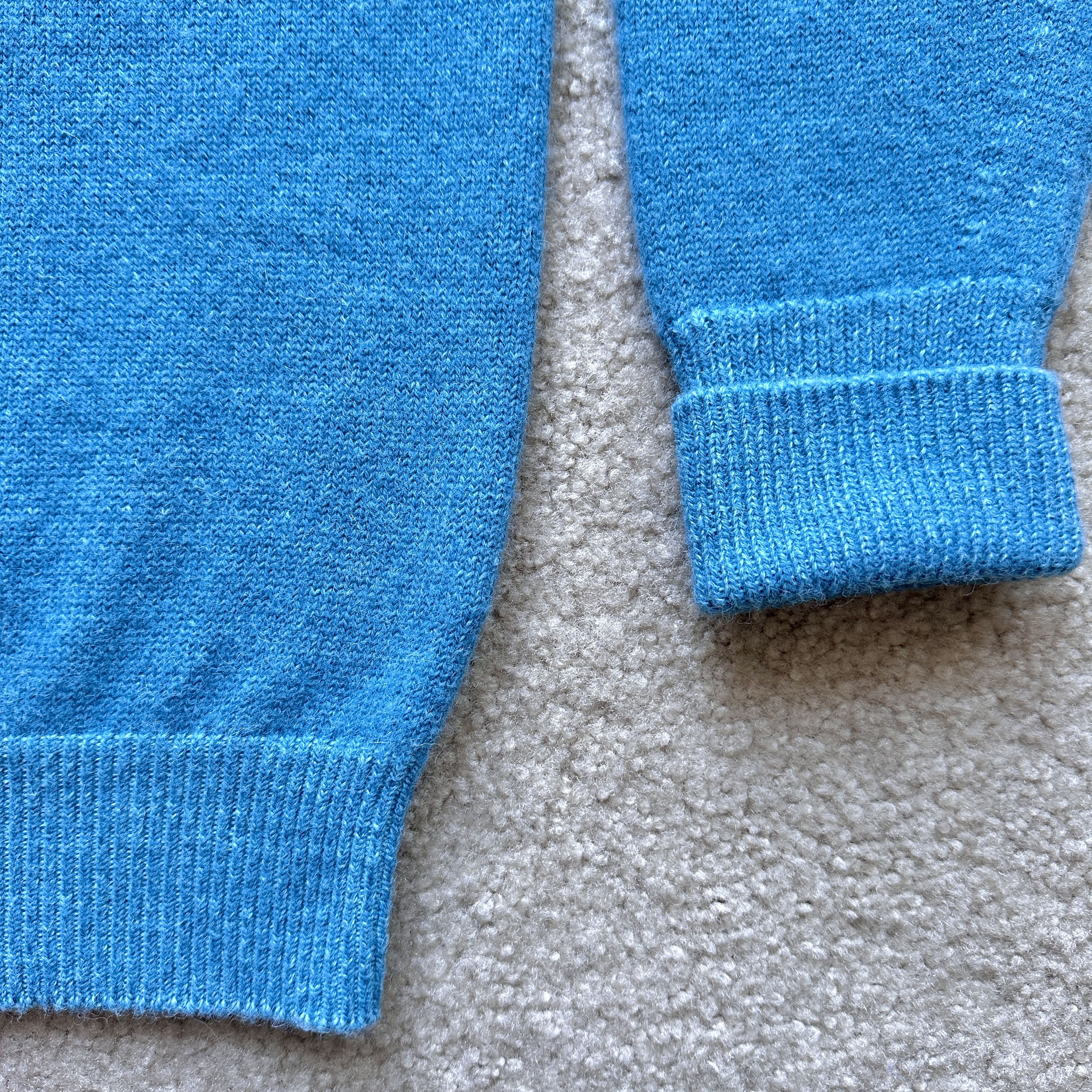 Batoner Batoner Baby Alpaca Blue Crew Neck Knit Sweater Size US L / EU 52-54 / 3 - 5 Thumbnail