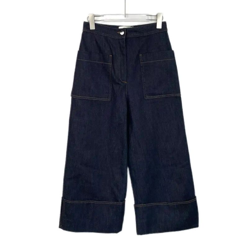 Fendi Fendi Blue Cotton Casual Pants for Women 0089 Size 26" / US 2 / IT 38 - 1 Thumbnail