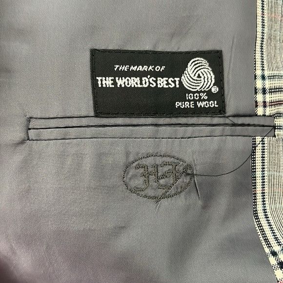 Maus & Hoffman Hickey Freeman x Maus Hoffman Wool Plaid Gridded Sportscoat Size 42R - 11 Thumbnail