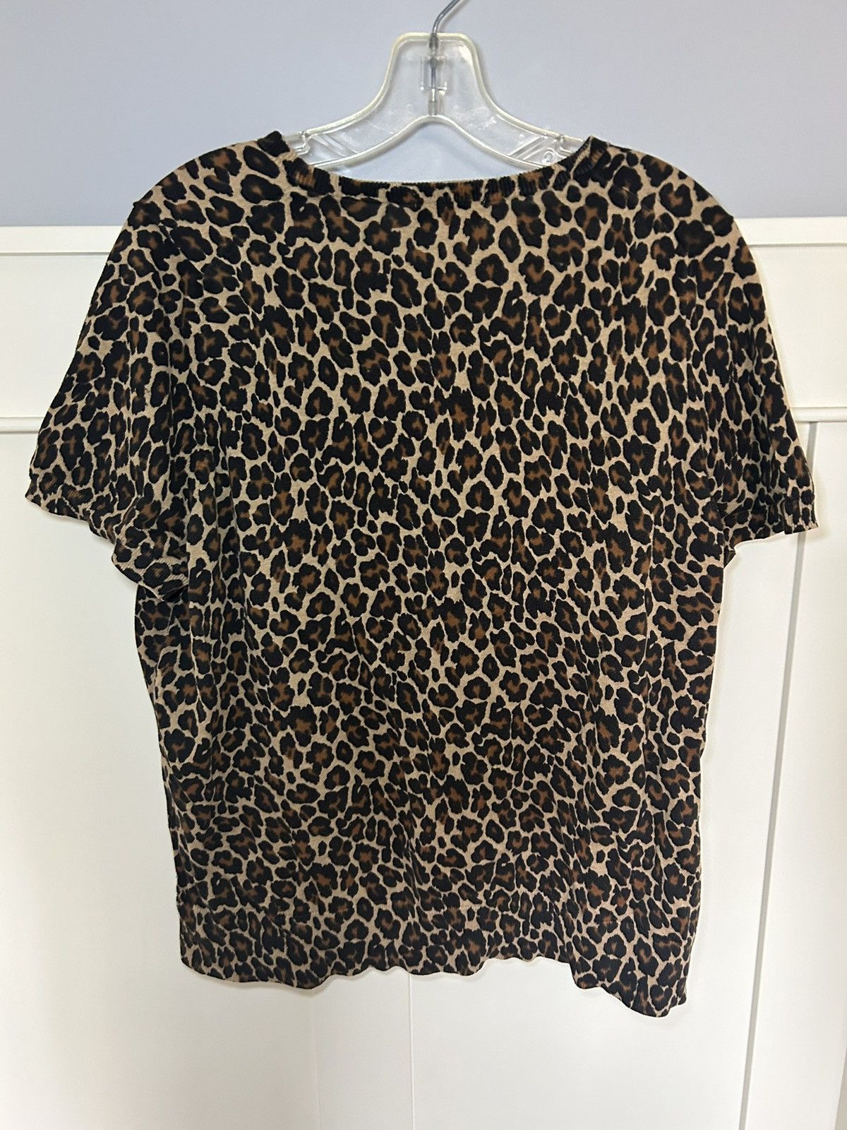 Lands' End Lands End fitted ribbed knit leopard shirt Size XL / US 12-14 / IT 48-50 - 2 Thumbnail