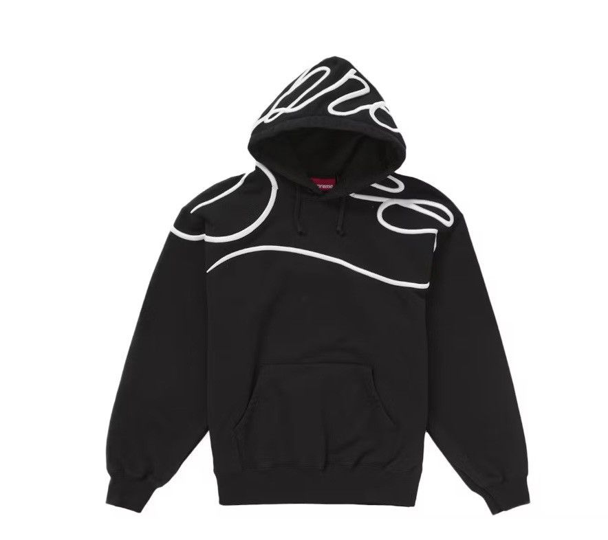 Supreme Supreme Shoulder Script Hooded Sweatshirt Black Size XXL Size US XXL / EU 58 / 5 - 4 Thumbnail