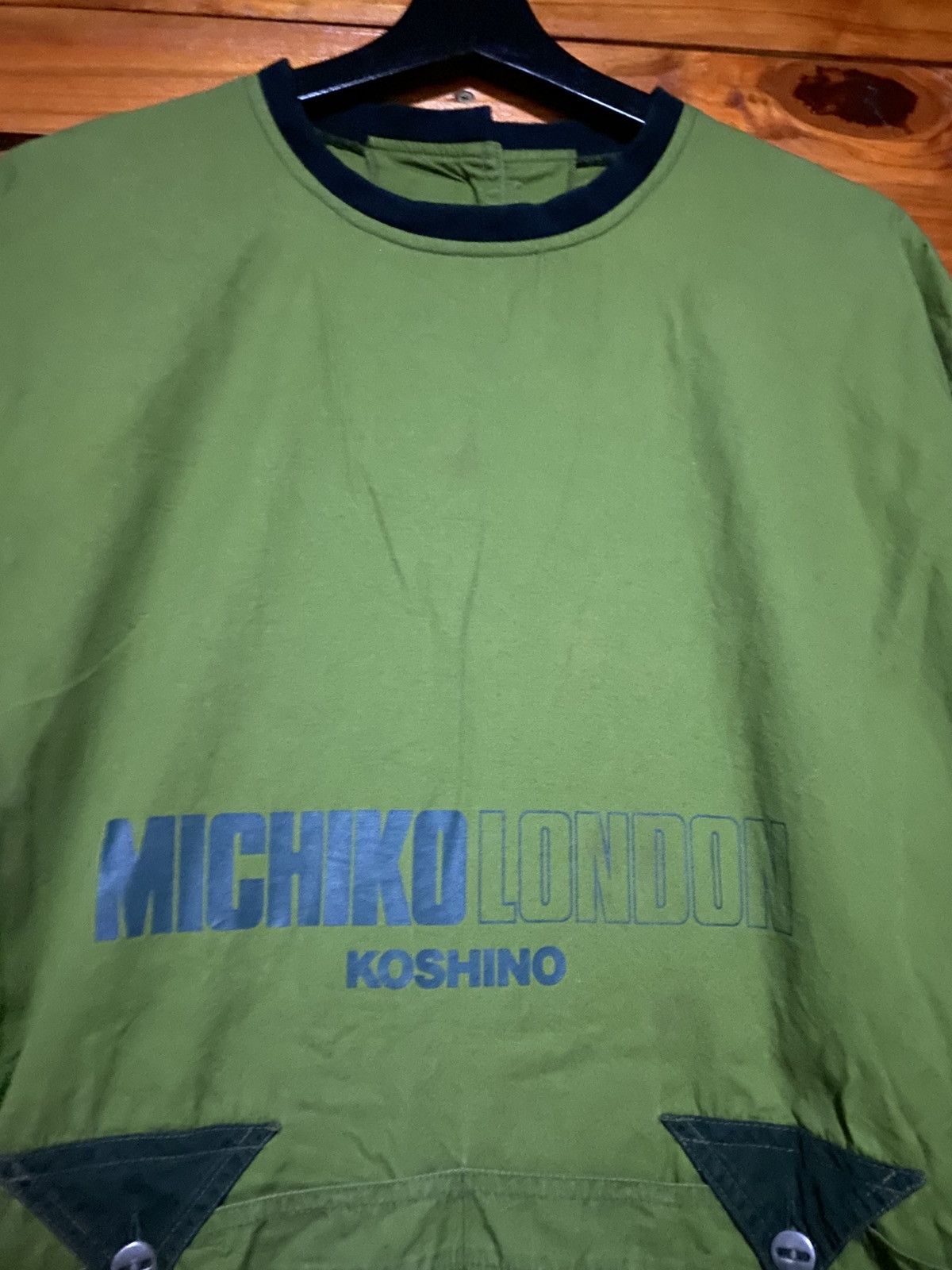 Michiko Koshino London Michiko London Koshino Oversized Olive Smock Jacket Size US M / EU 48-50 / 2 - 6 Thumbnail