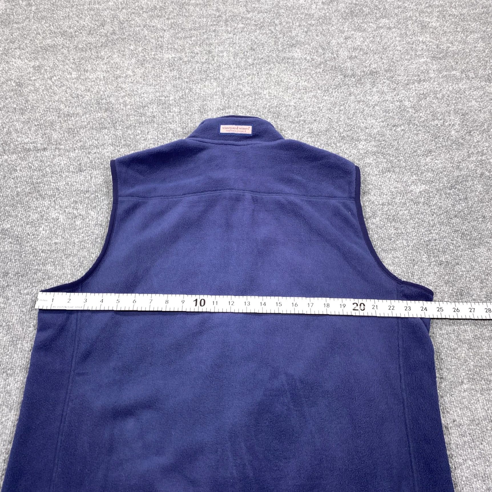 Vineyard Vines Vineyard Vines Sweater Vest Mens Large Blue Full Zip Fleece Mock Neck Logo Size US L / EU 52-54 / 3 - 6 Thumbnail