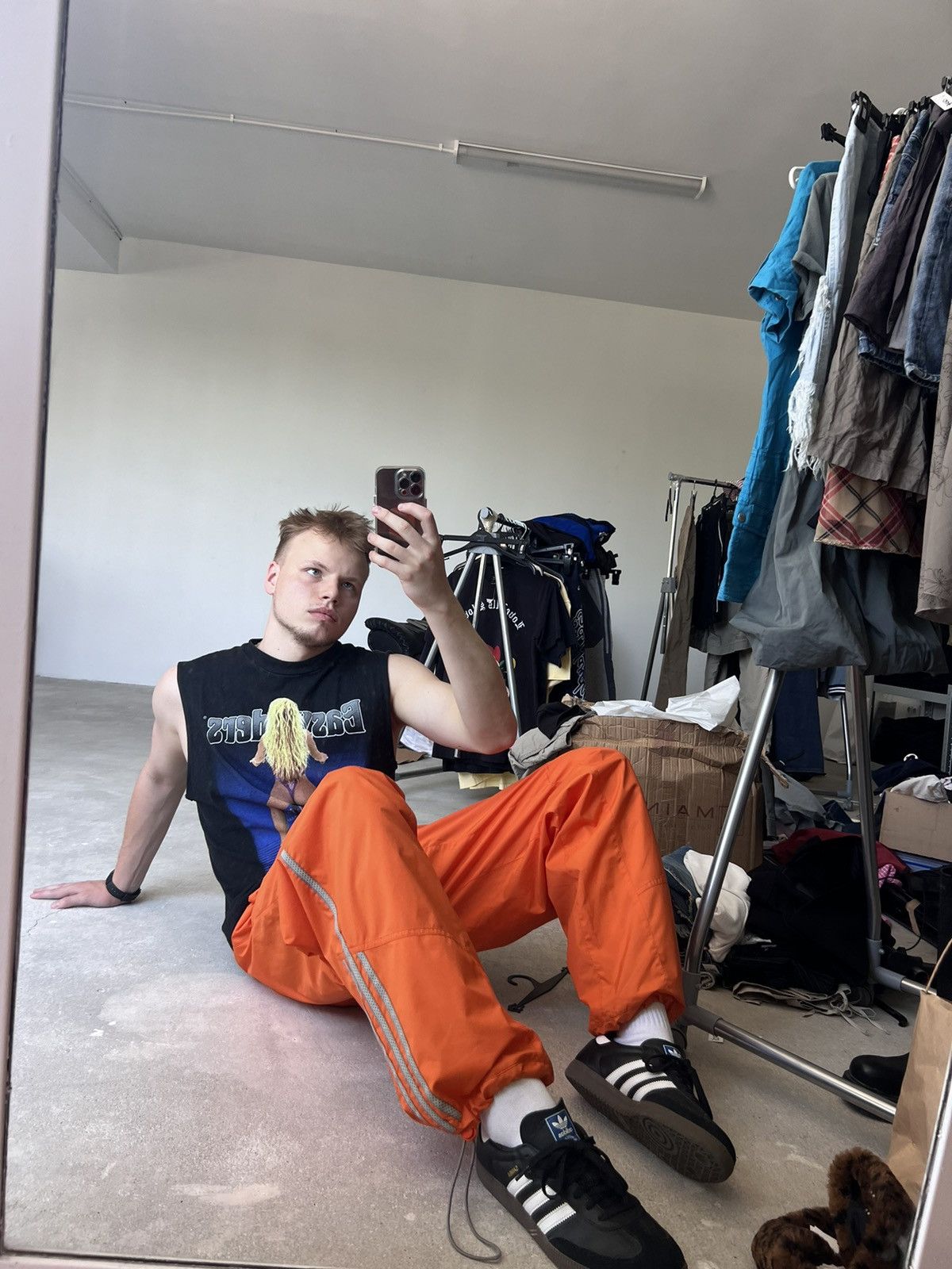 Adidas Vintage Adidas Orange Sweatpants Size US 32 / EU 48 - 5 Thumbnail