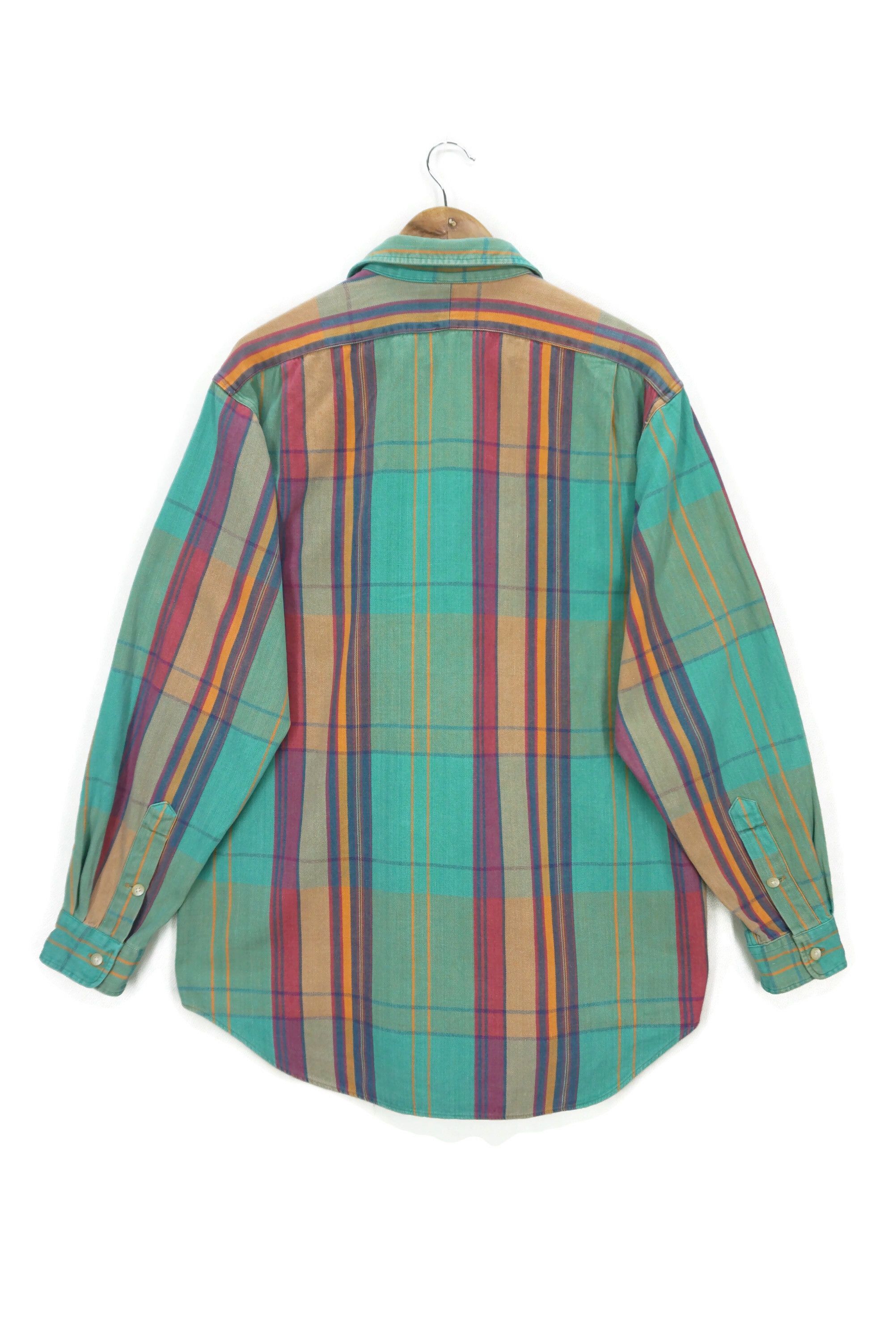 Polo Ralph Lauren Vintage Polo Baggy Flannel Size M Made in Singapore Size US M / EU 48-50 / 2 - 2 Thumbnail