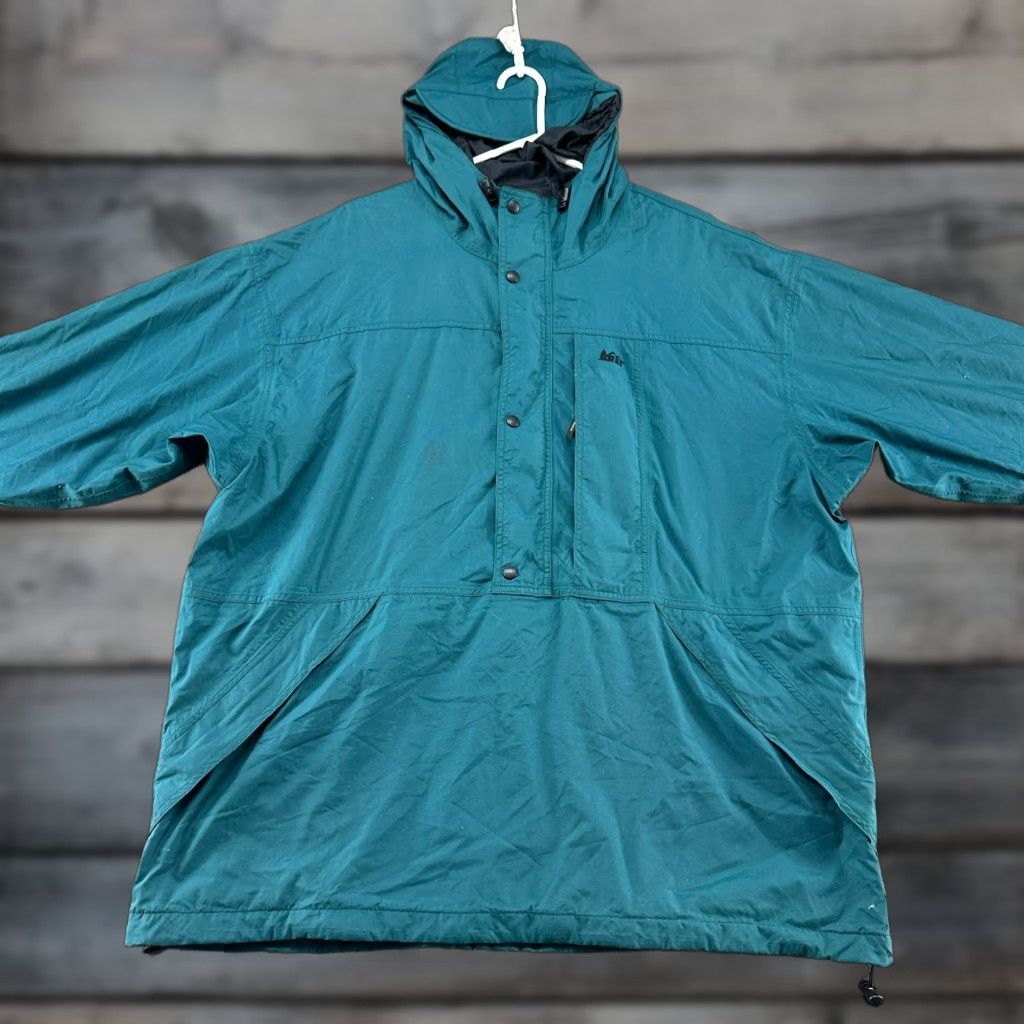 Vintage VINTAGE REI Jacket Parka Hooded Rain Coat Nylon 90s XL Green Men Size US XL / EU 56 / 4 - 1 Thumbnail