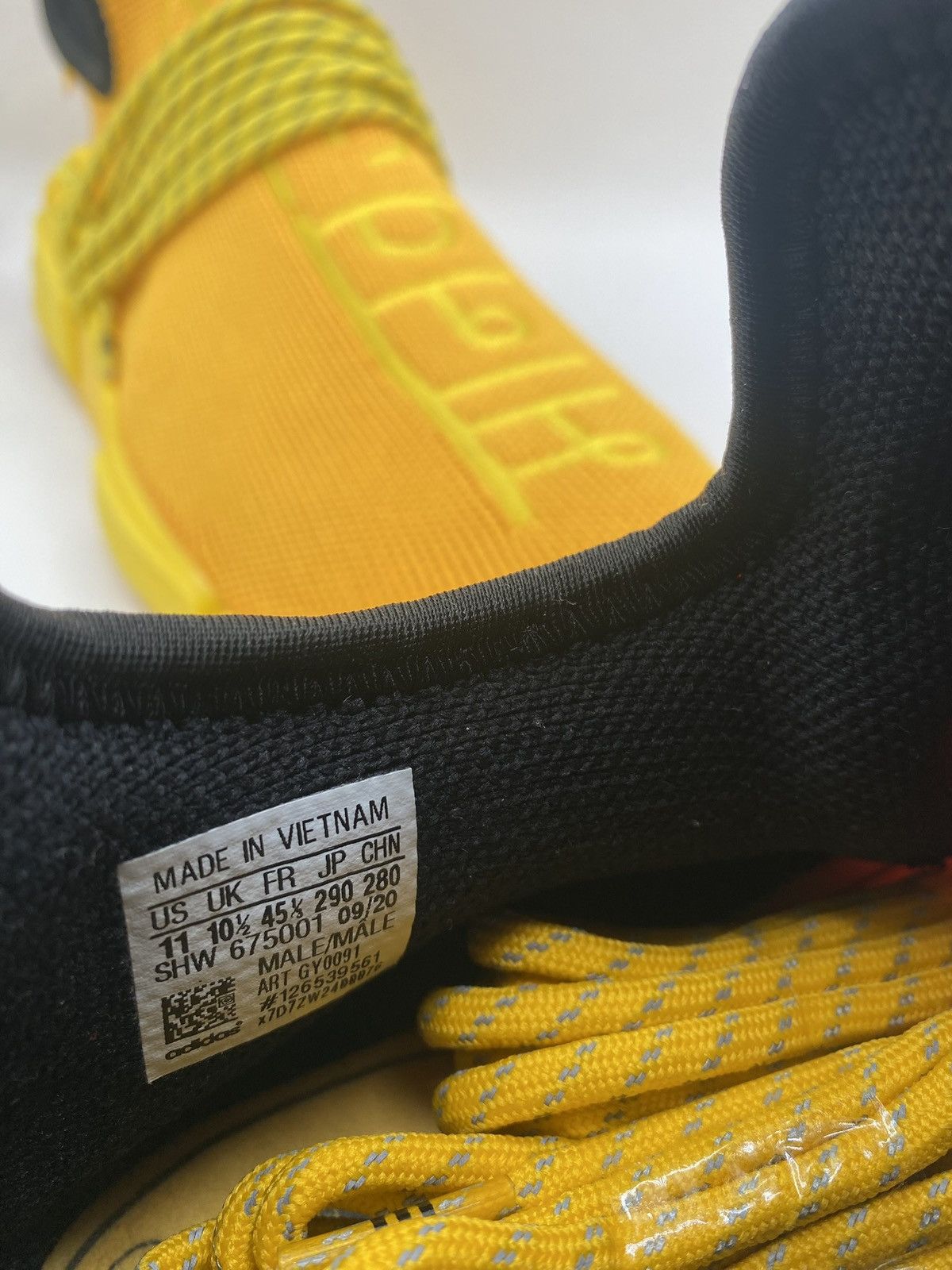 Adidas × Pharrell Adidas NMD Hu Pharrell Extra Eye Yellow Size US 11 / EU 44 - 5 Thumbnail