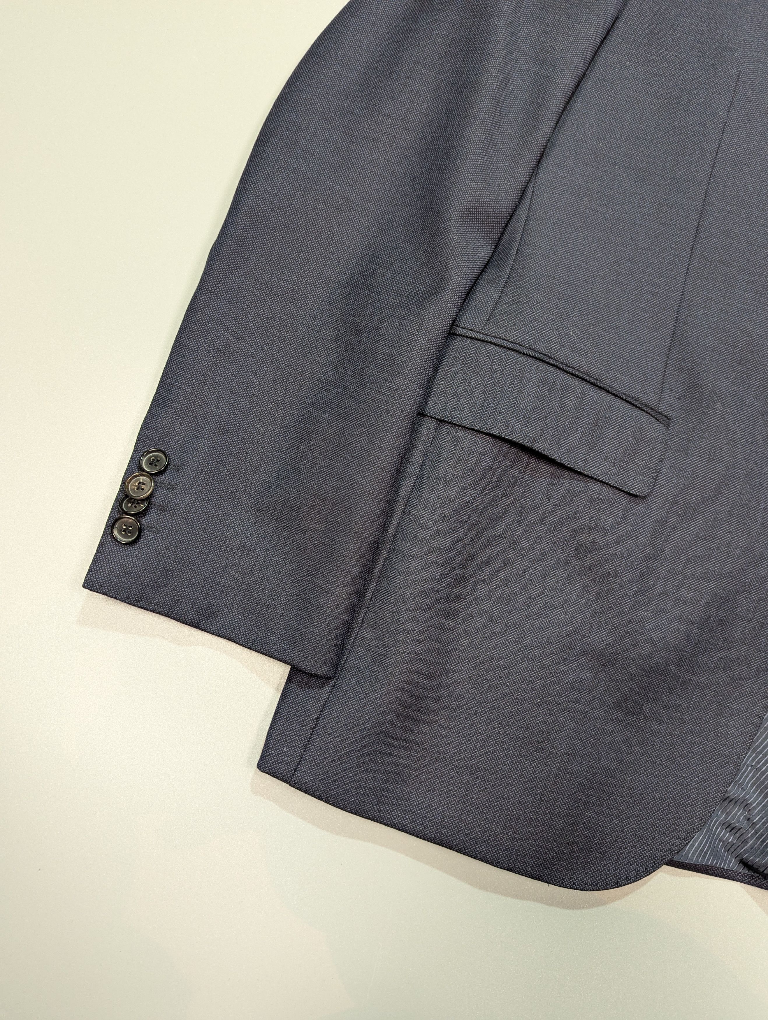 Ermenegildo Zegna × Hugo Boss HUGO BOSS Ermenegildo ZEGNA Authentic Wool Dark Gray Blazer Size 38R - 3 Thumbnail