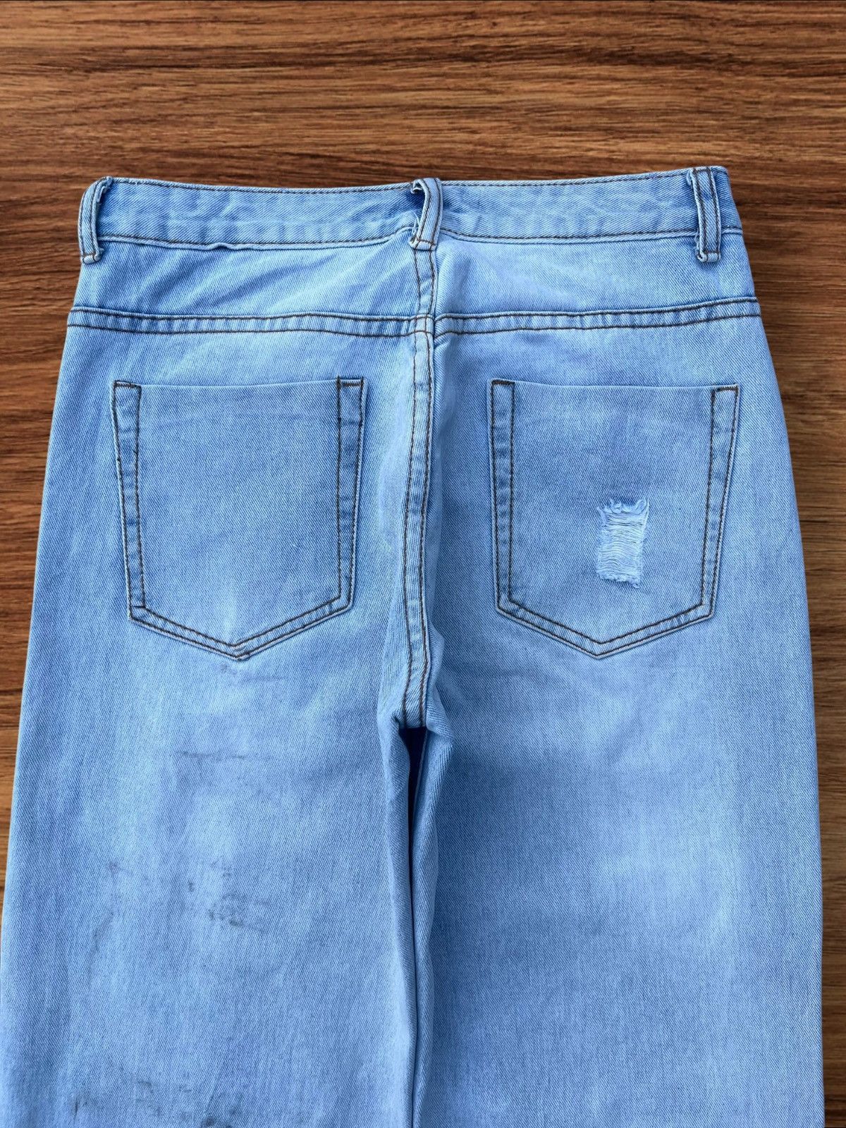 Designer × Japanese Brand Vintage Japanese Brand Blue Washed Distressed Patches Shorts Size US 28 / EU 44 - 4 Thumbnail