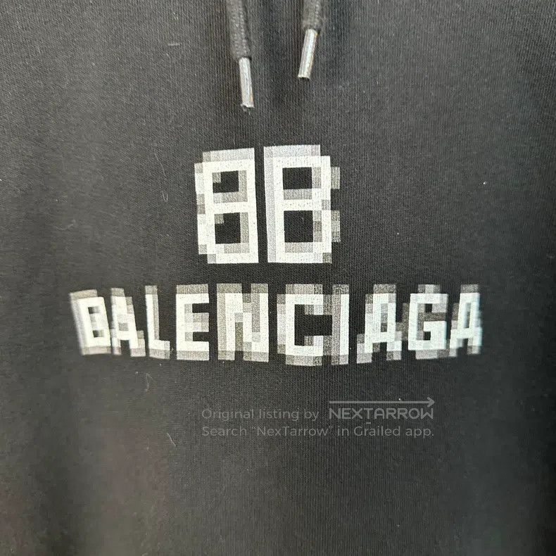 Balenciaga Balenciaga Logo Letter Print Drawstring Fleece Long Sleeve Size US S / EU 44-46 / 1 - 5 Thumbnail