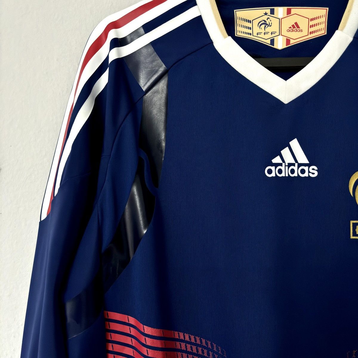 Adidas × Vintage 2010 2012 France Match Long Issue Adidas Home Soccer Jersey Size US L / EU 52-54 / 3 - 5 Thumbnail