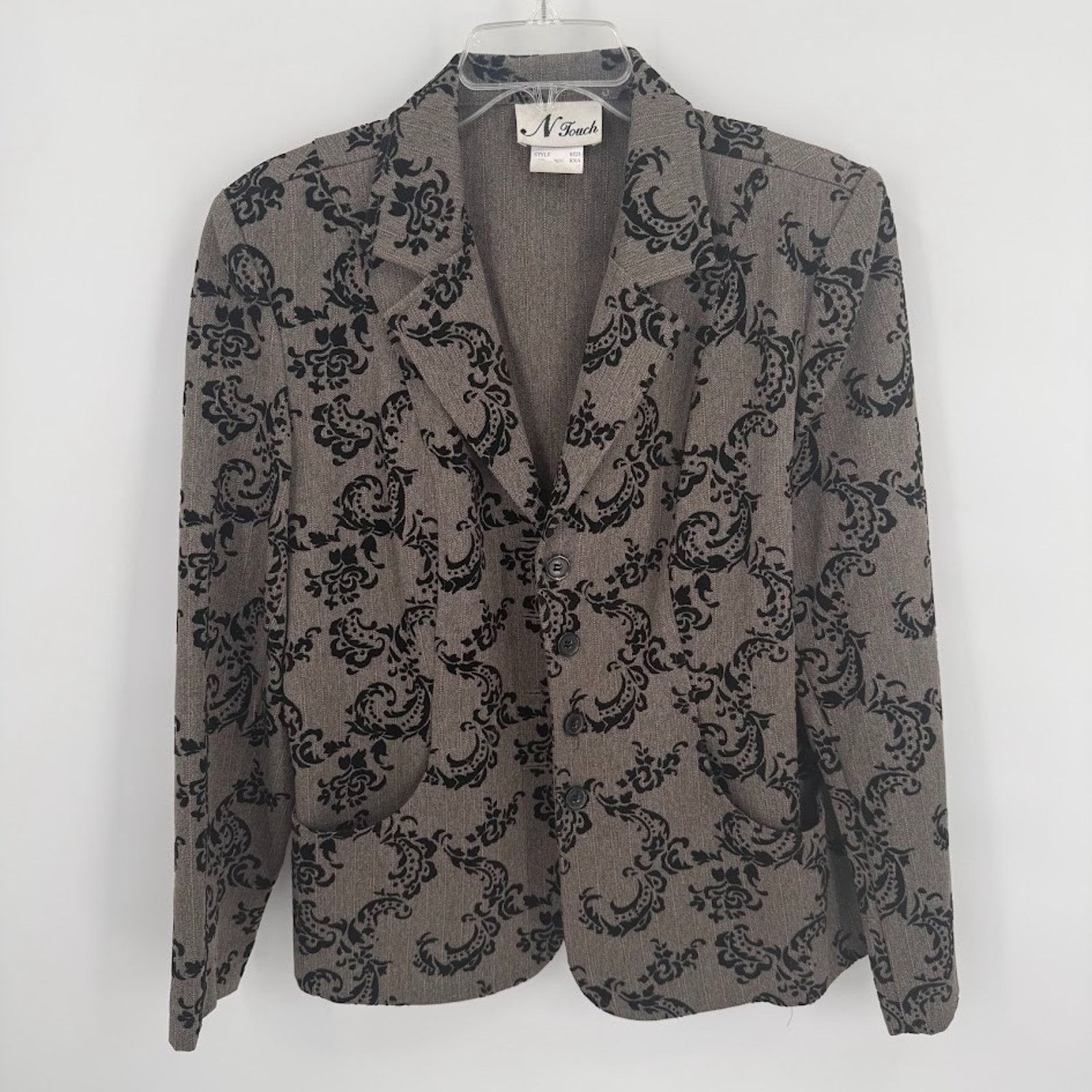 & Other Stories N Touch Blazer Womens SZ 12 Brown Herringbone Velvet Career Size XL / US 12-14 / IT 48-50 - 1 Thumbnail