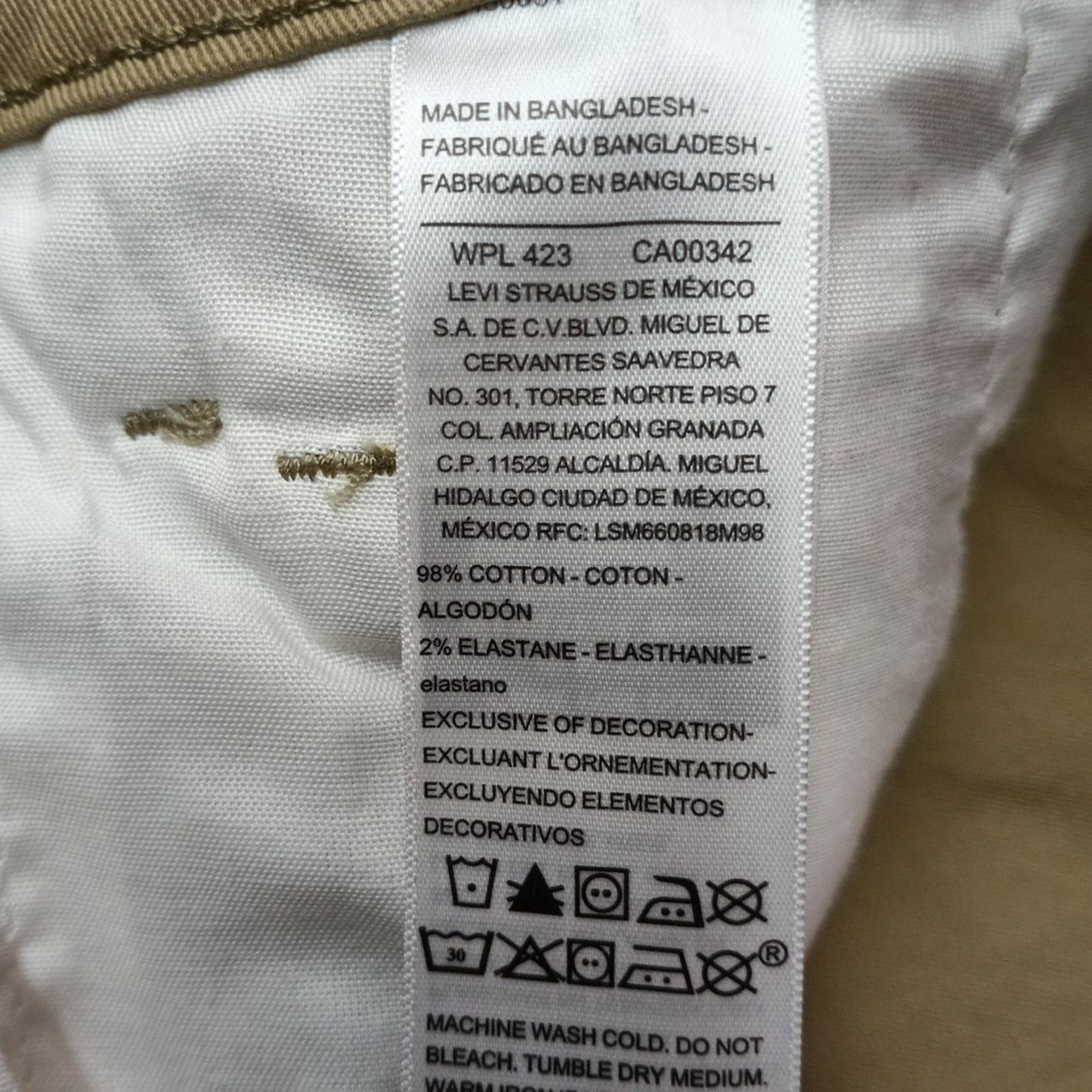 Levi's Signature By Levi Strauss Chino Pants Men's Size 40x30 Khaki Size US 40 / EU 56 - 6 Thumbnail
