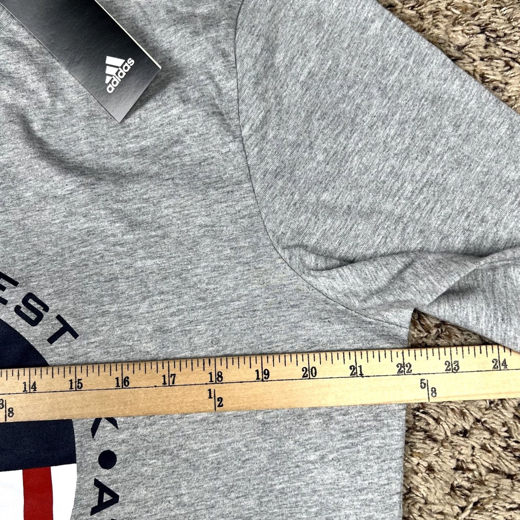 Adidas Adidas Atlanta’s Finest 5K Graphic Shirt Adult Large Performance Activewear Gray Cotton Short Sleeve Crew Neck Heathered Breathing Logo Size US L / EU 52-54 / 3 - 6 Thumbnail