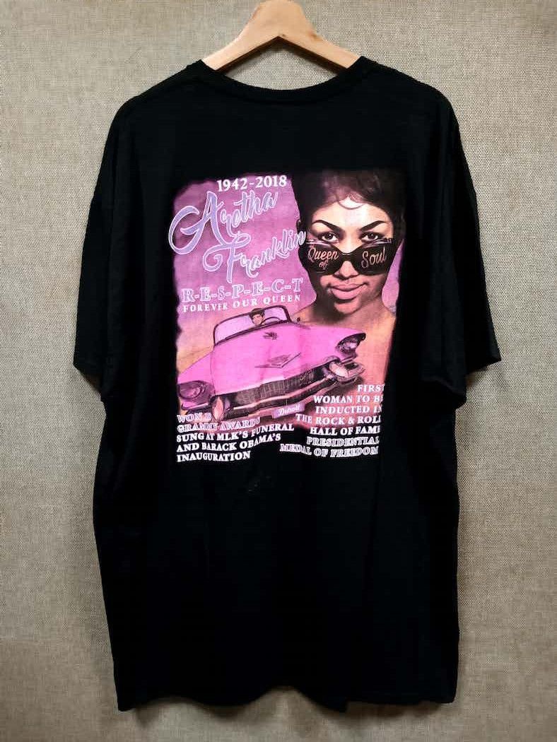 Fruit Of The Loom vintage t shirt Aretha Franklin Size US XL / EU 56 / 4 - 1 Thumbnail