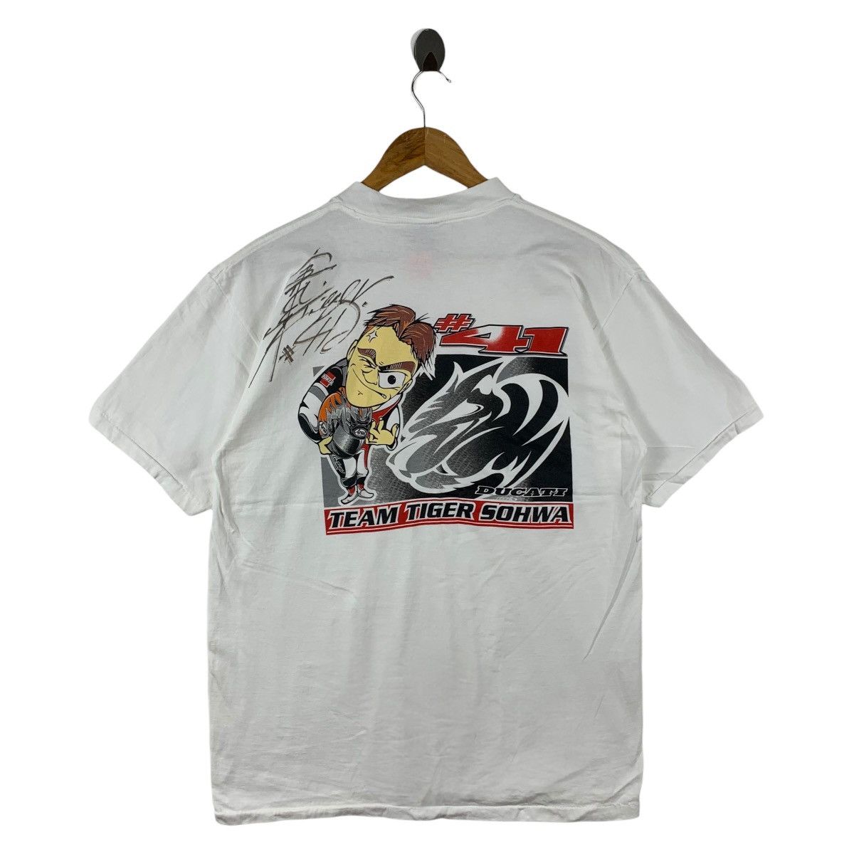 Vintage Vintage TAKAHIRO TIGER SOHWA Ducati superbike rider tee Size US L / EU 52-54 / 3 - 1 Thumbnail
