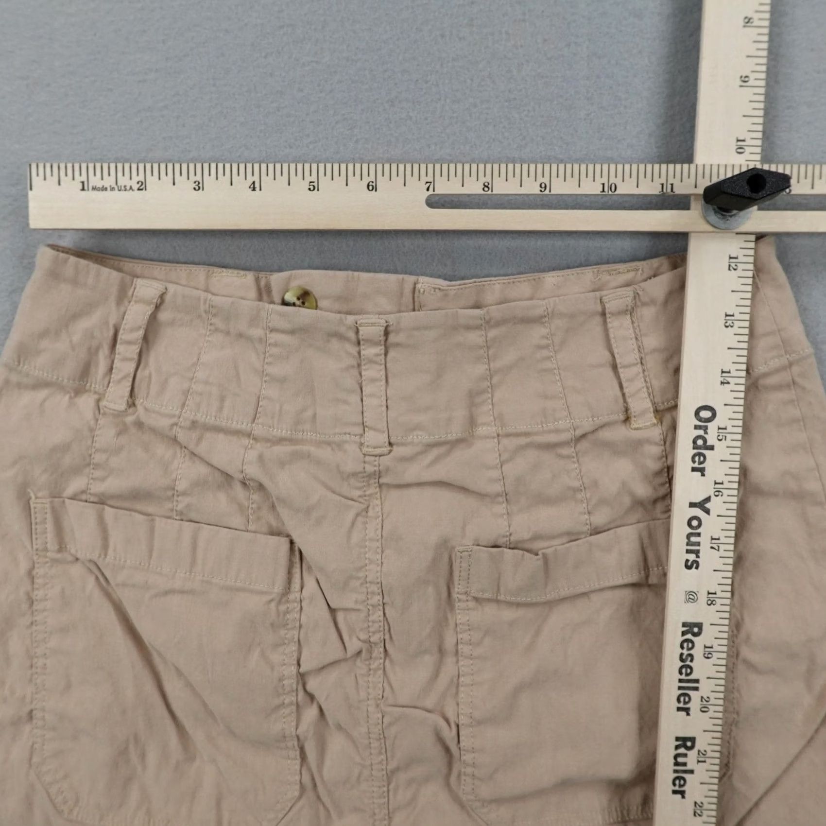 Vintage Maeve Skirt Womens Small Khaki Beige Tan Anthropologie Colette Maxi Long Woven Size 28" / US 6 / IT 42 - 7 Thumbnail