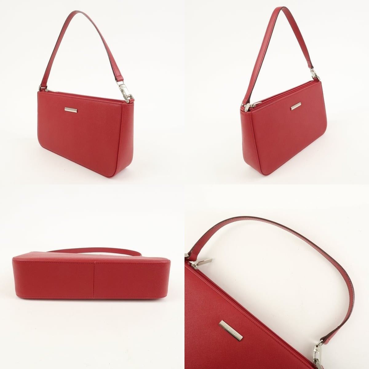 Burberry Burberry Saffiano Shoulder Bag Red Size ONE SIZE - 3 Thumbnail