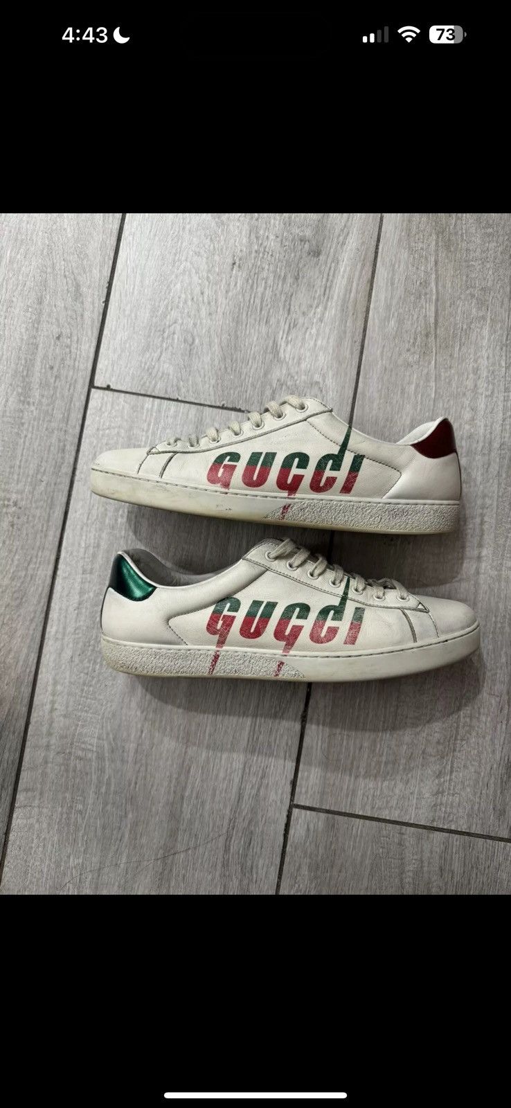 Gucci Gucci Ace Blade Size 11.5 Used 516137 Size US 11.5 / EU 44-45 - 1 Thumbnail
