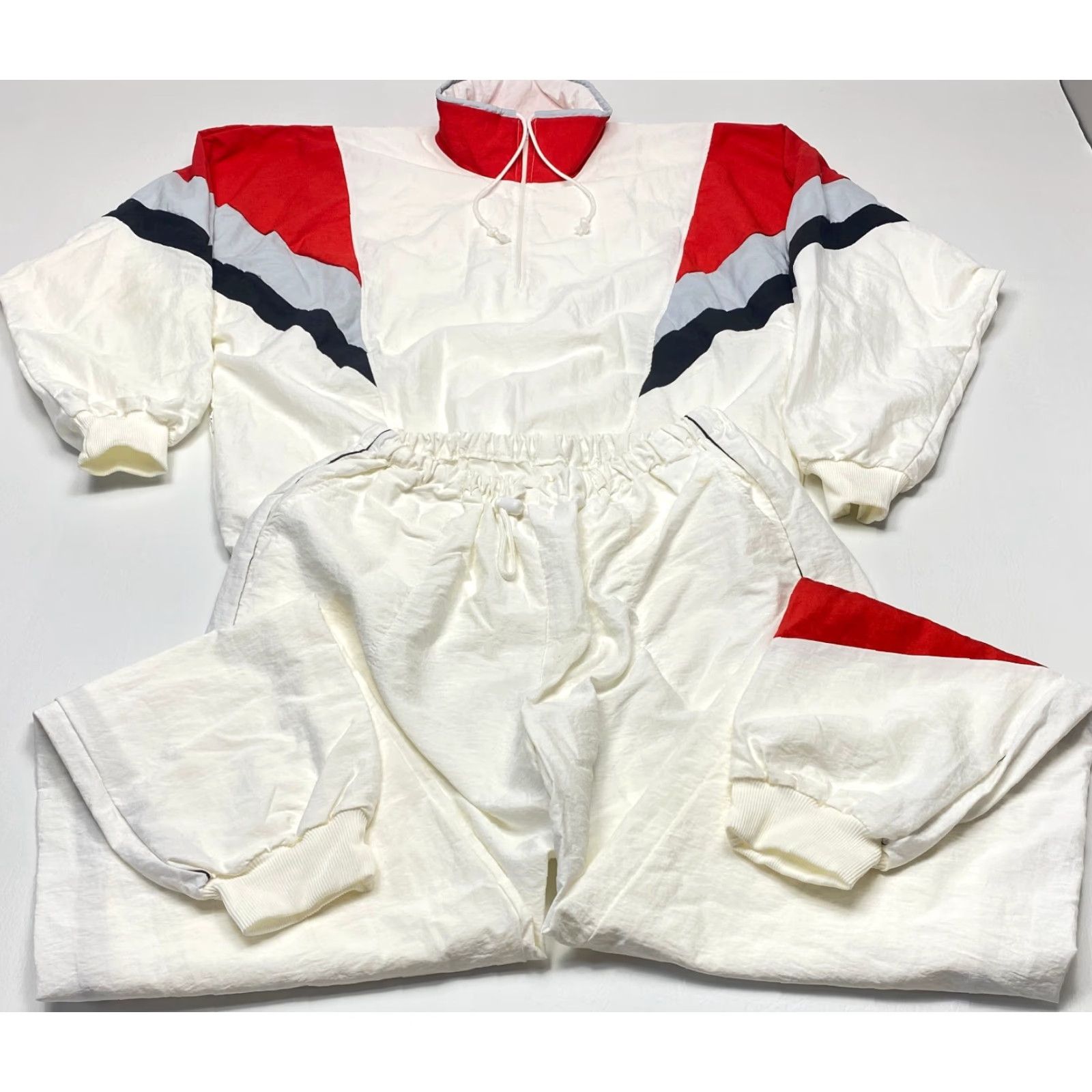 Vintage VINTAGE IBO Design Track Suit Mens 2XL Windbreaker Jogger Set Lined Made in Denmark Size 48R - 2 Thumbnail