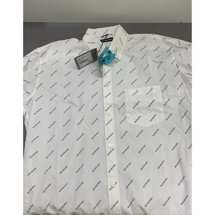 Balenciaga Balenciaga Balenciaga Logo Print Casual Long Sleeve Shirt Size US M / EU 48-50 / 2 - 4 Thumbnail
