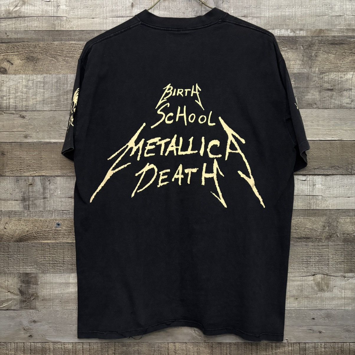 Vintage Vintage 1994 Birth School Metallica Death Band tee Size US XL / EU 56 / 4 - 5 Thumbnail