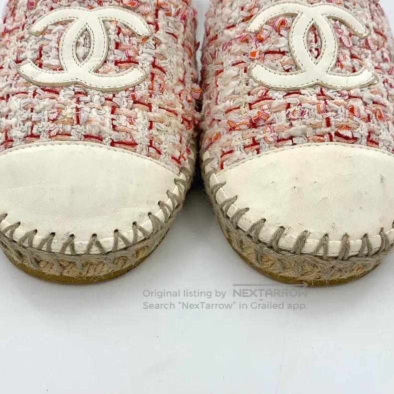 Chanel Chanel Colour-matched logo woven tweed fisherman's head sl Size US 5.5 / IT 35.5 - 8 Thumbnail