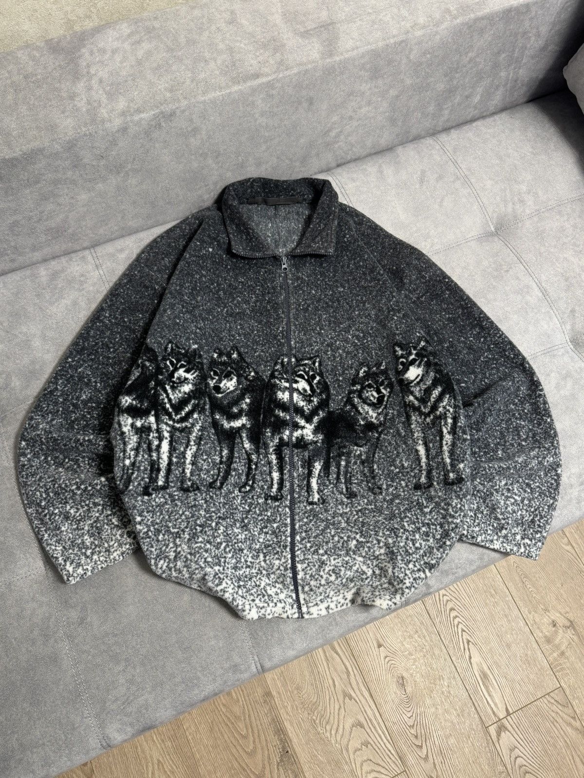 Other Vintage fleece animal wolfs Y2K jacket hoodie Size US L / EU 52-54 / 3 - 2 Thumbnail
