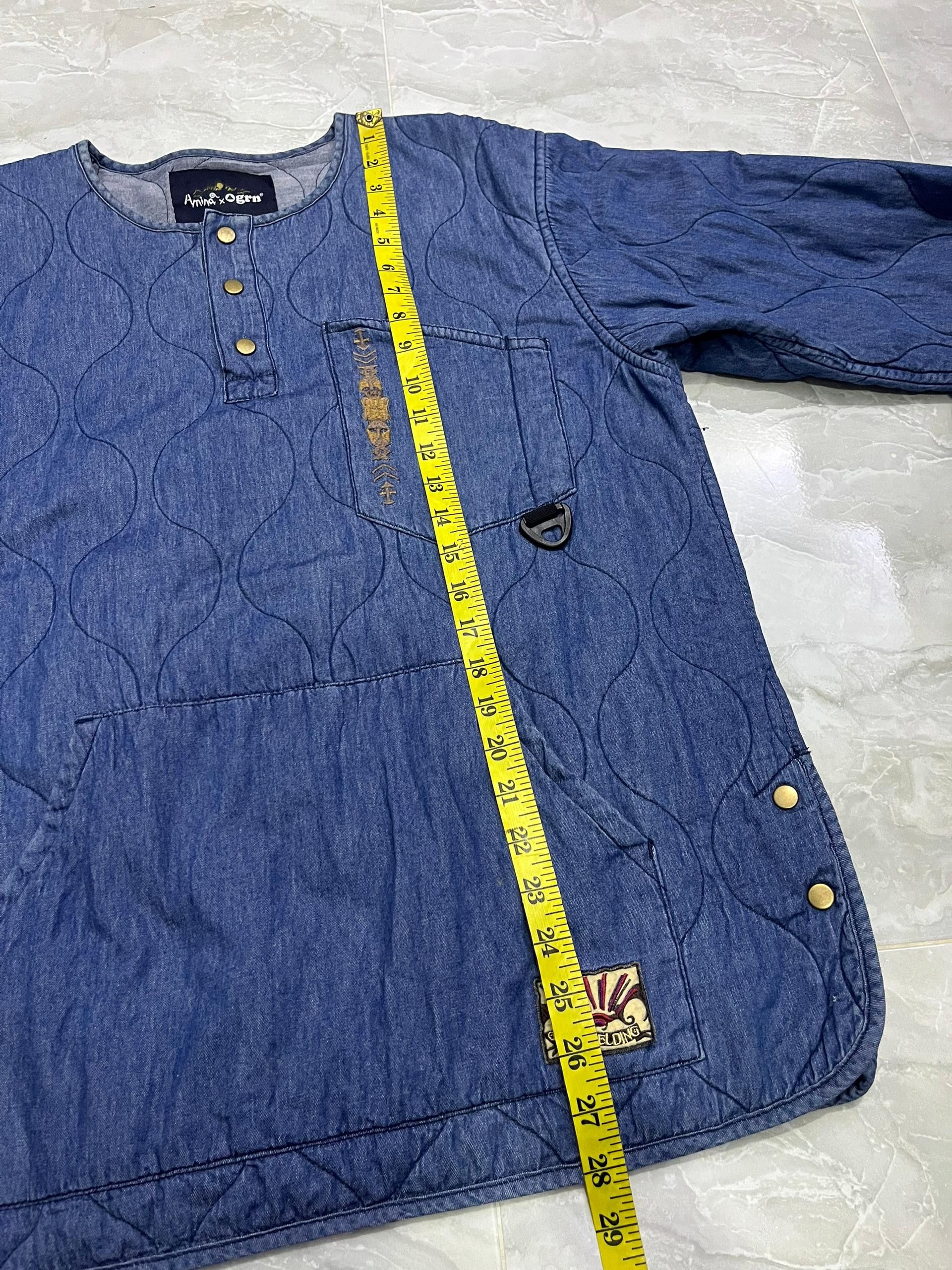 GRN Amina x grn Embroidered Indigo Quilt Jacket Size US L / EU 52-54 / 3 - 16 Thumbnail