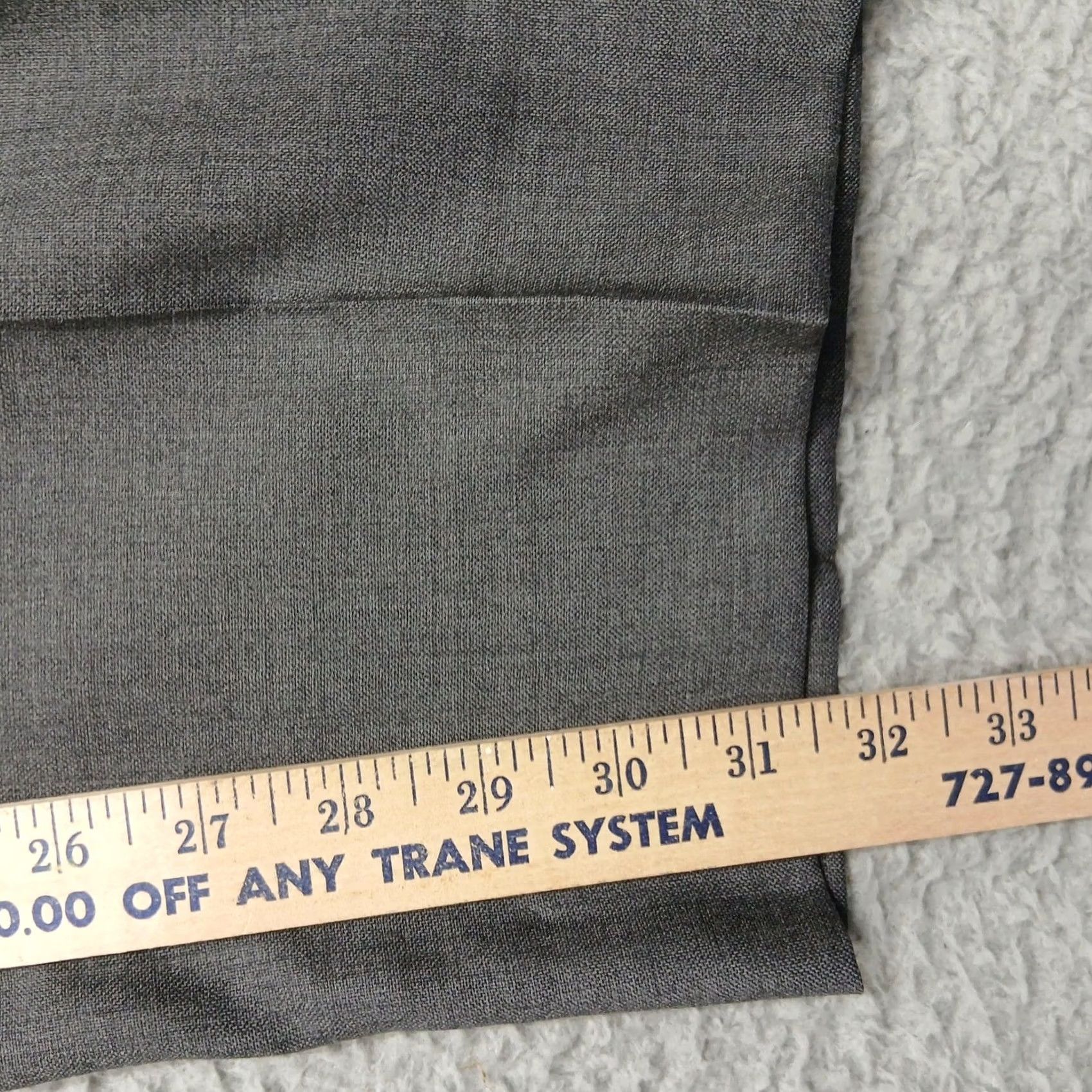 Jos. A. Bank Jos. A. Bank Traveler's Collection Wool Dress Pants Gray Men's 35R Tailored Fit Size US 35 - 7 Thumbnail