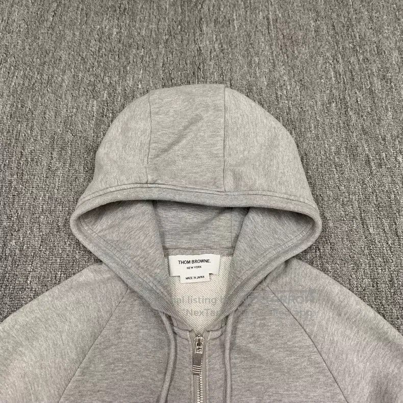 Thom Browne Thom Browne Gray four-striped jacket Size US L / EU 52-54 / 3 - 9 Thumbnail