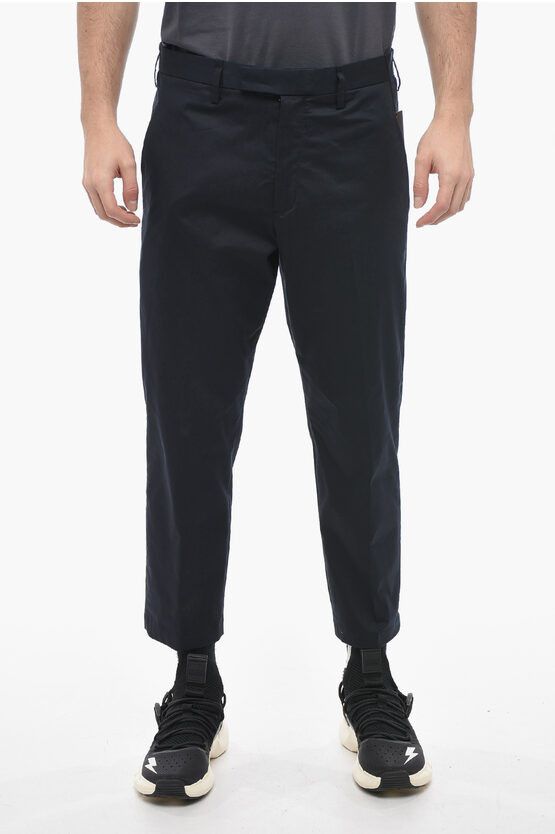 image of Neil Barrett Slim Fit Jamie Pants With Belt Loops in Blue, Men's (Size 32)