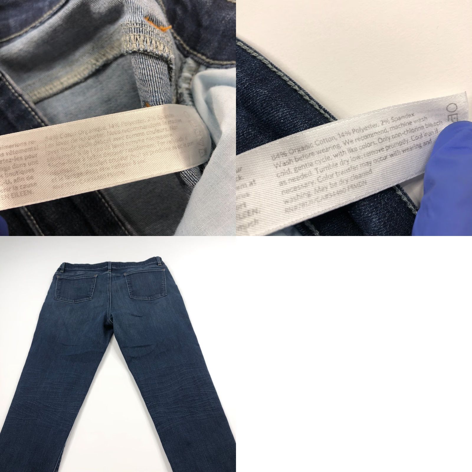Eileen Fisher Eileen Fisher Jeans Tapered Slim 12 Mid Rise Stretch Denim Blue 34W 30L Womens Regular 5-Pocket Size 34" / US 12 / IT 48 - 8 Thumbnail