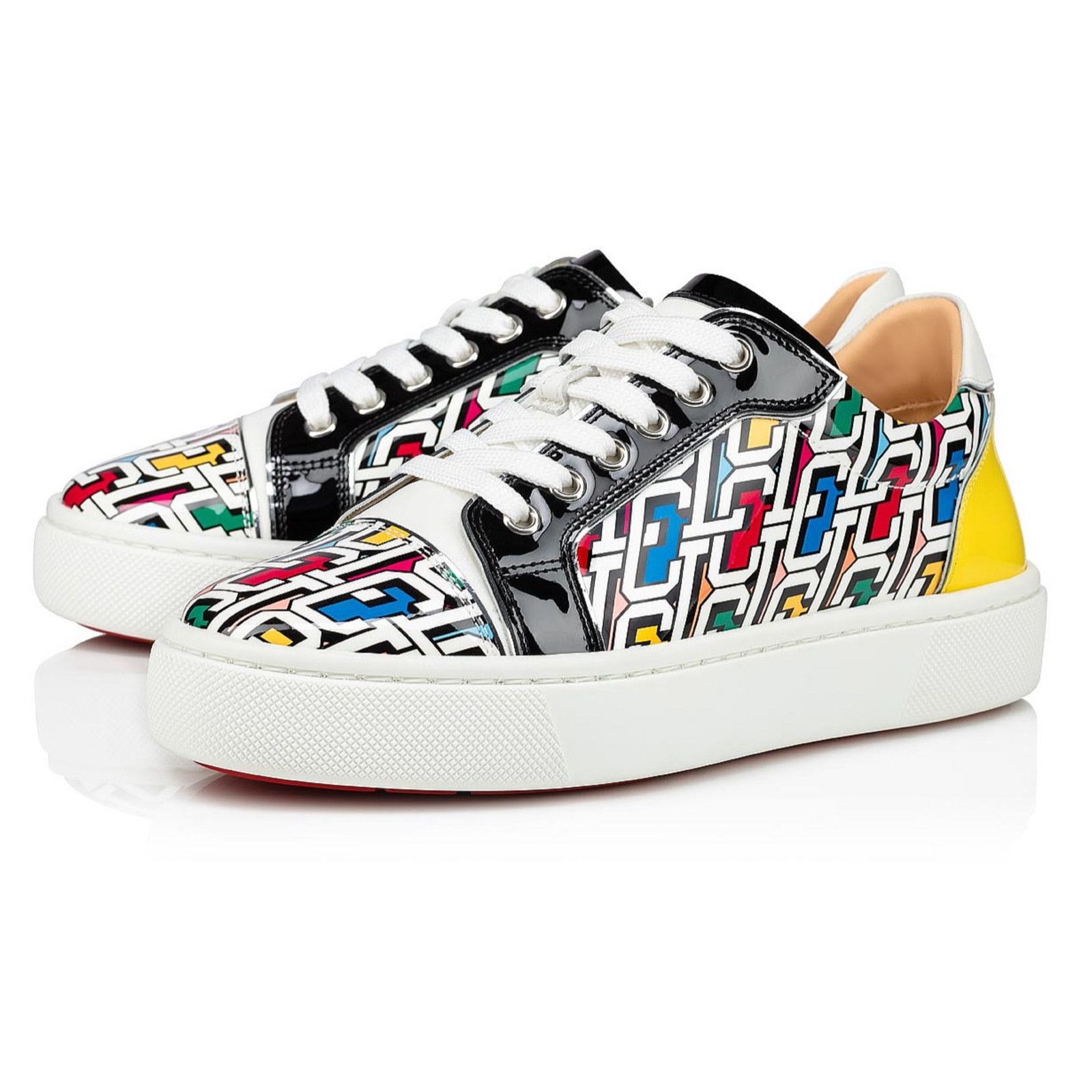 Christian Louboutin Christian Louboutin Black White Lace Up Low Top Sneaker 36.5 Size US 6.5 / IT 36.5 - 1 Thumbnail