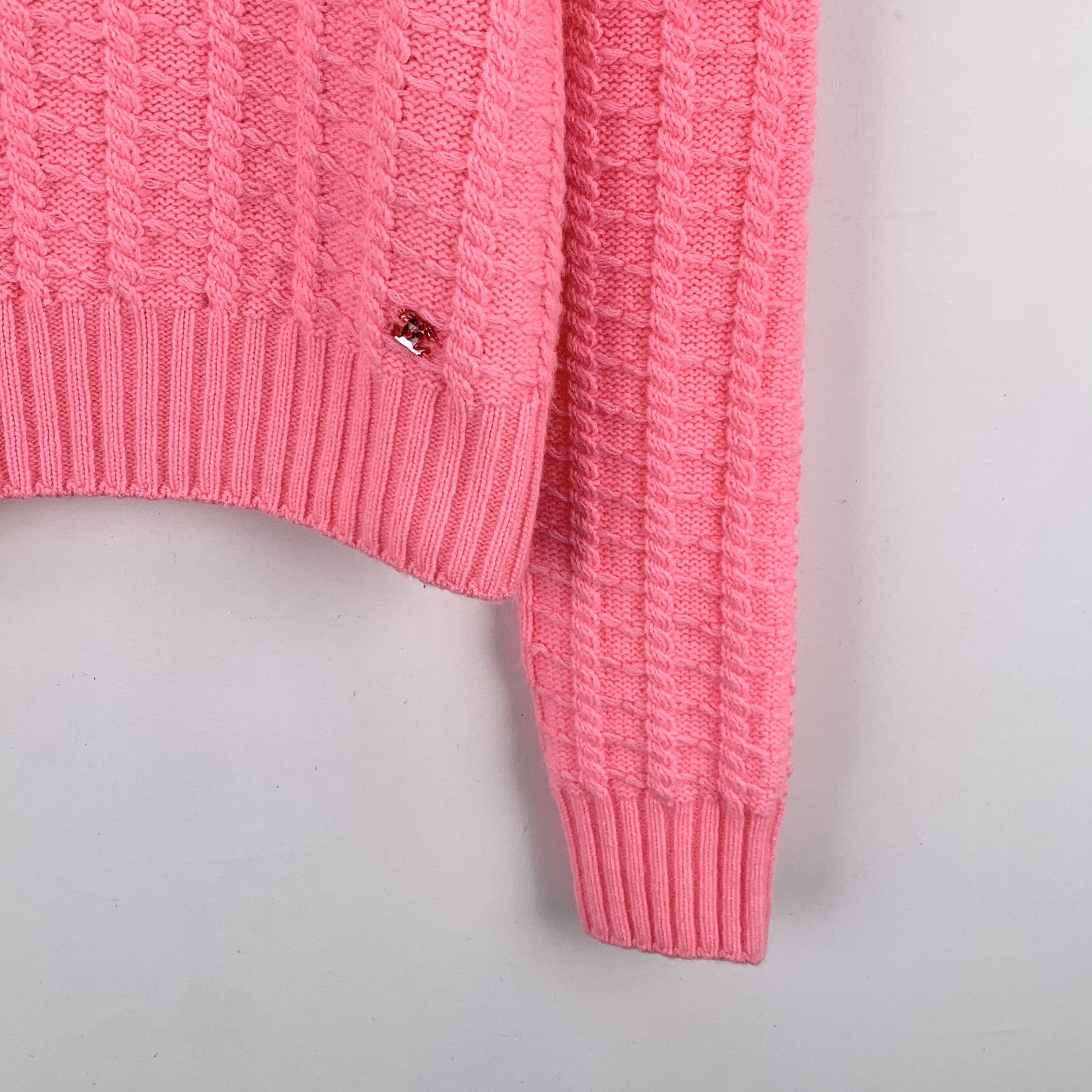 Chanel Chanel Cable Knit Wool Sweater Pink (36) Size XS / US 0-2 / IT 36-38 - 4 Thumbnail