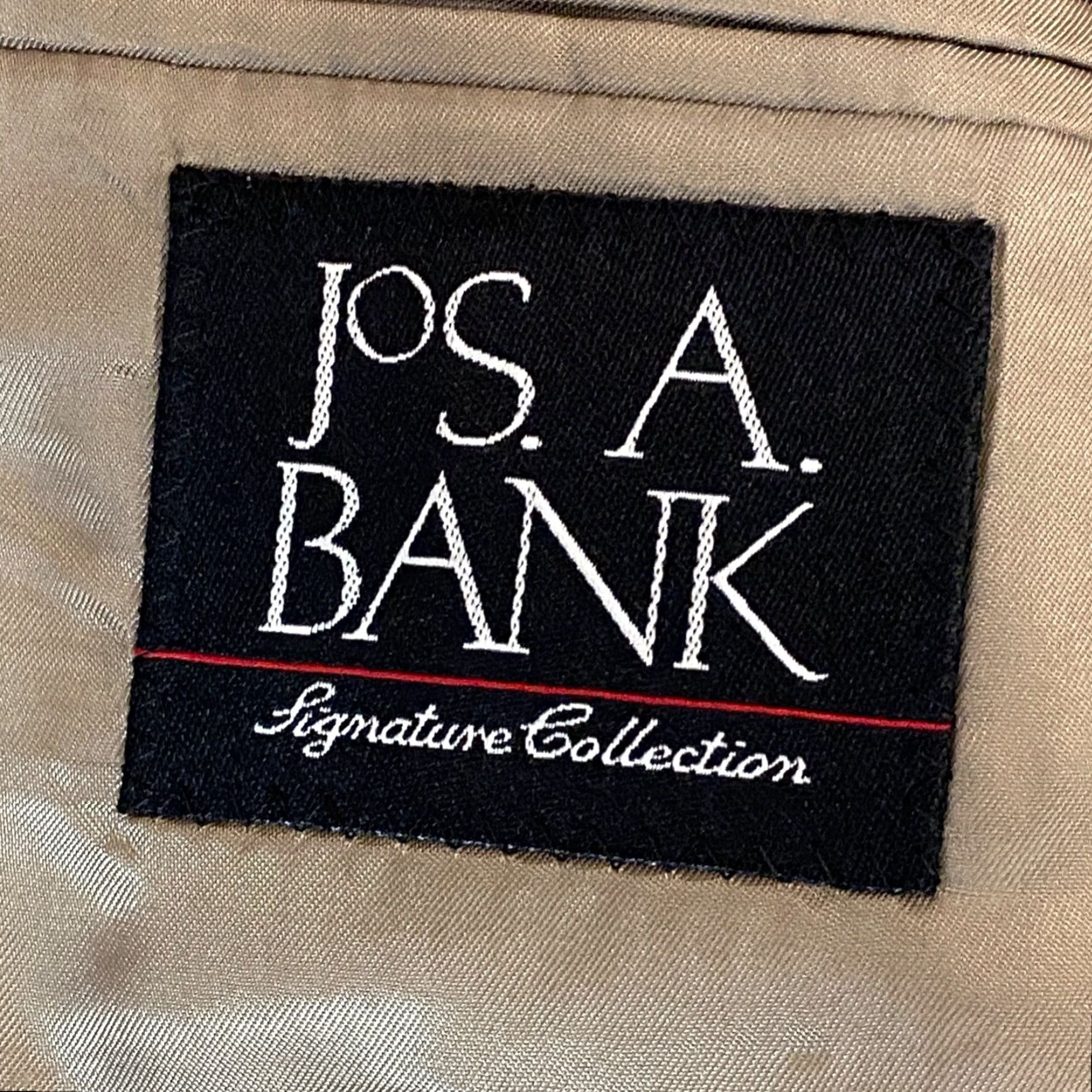 Jos. A. Bank Jos A Bank Blazer Mens 40R Camel Hair Silk Beige Brown Herringbone Sport Coat Size 40R - 3 Thumbnail