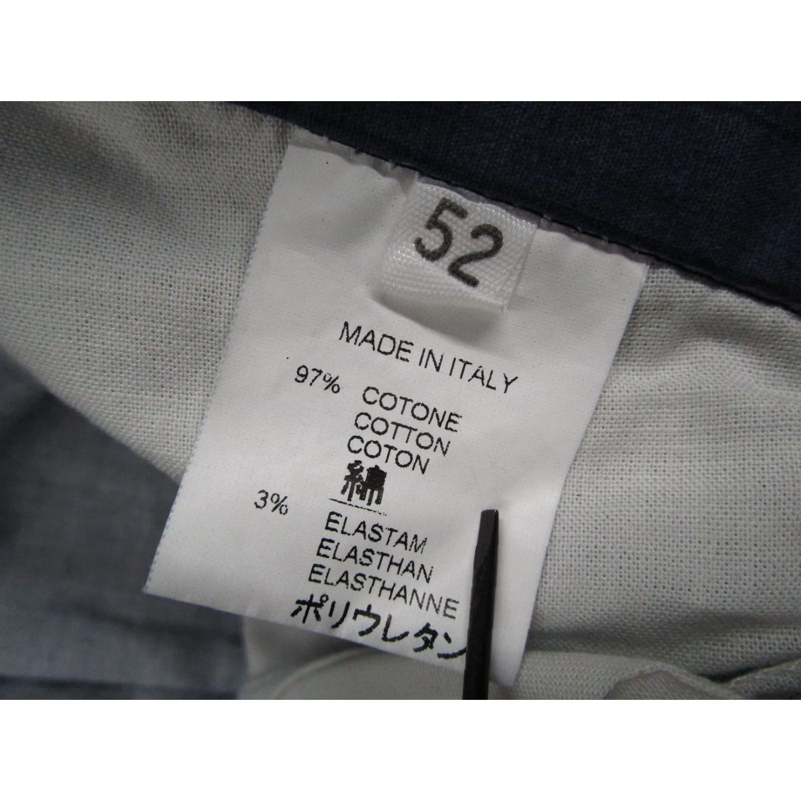 Vintage VINTAGE Messori Pants Mens EU 52 Blue Pinstripe Made in Italy Cotton Stretch Trousers 32x34 Regular Straight Front Zip Pockets 5-Pocket Design Mens Size US 36 / EU 52 - 4 Thumbnail